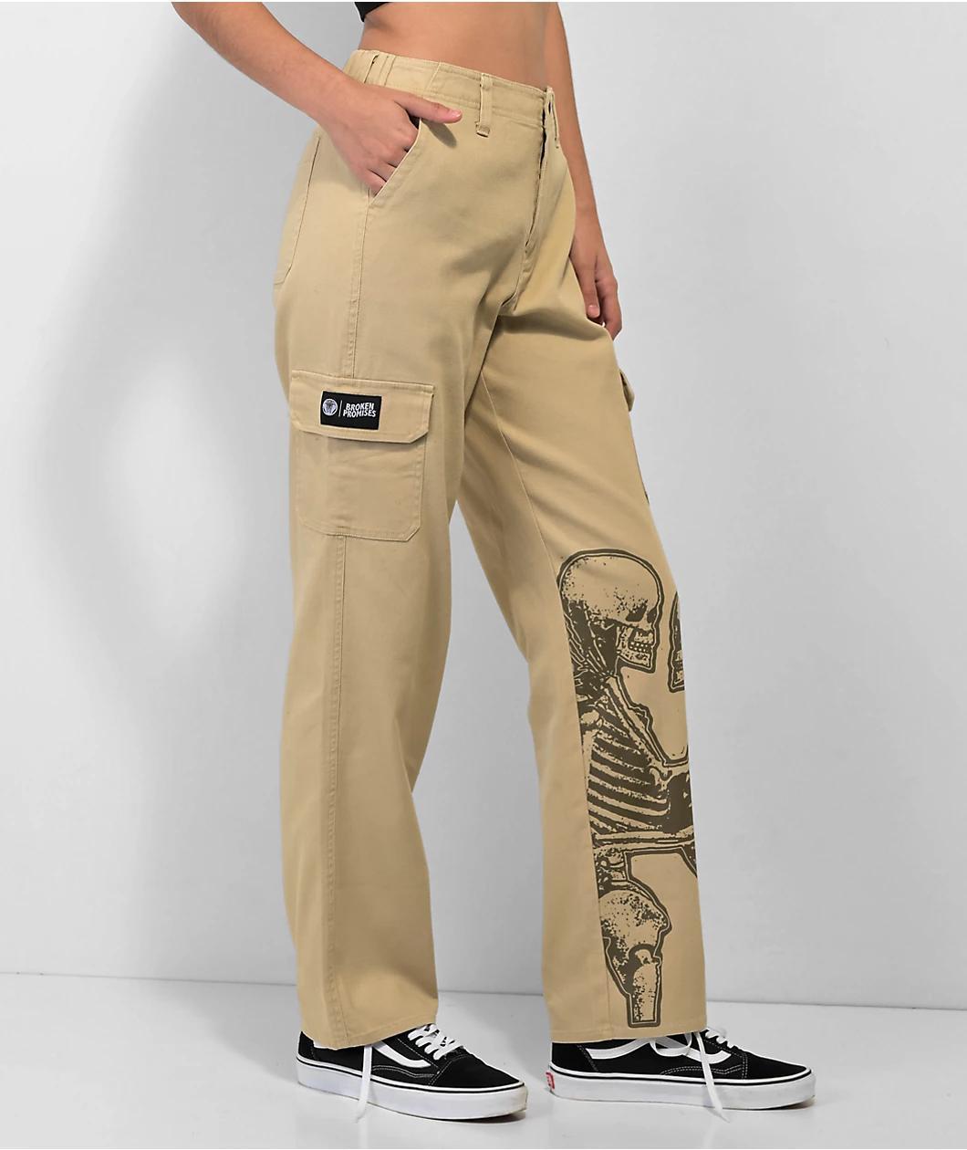 Broken Promises Embrace Khaki Cargo Pants Product Image