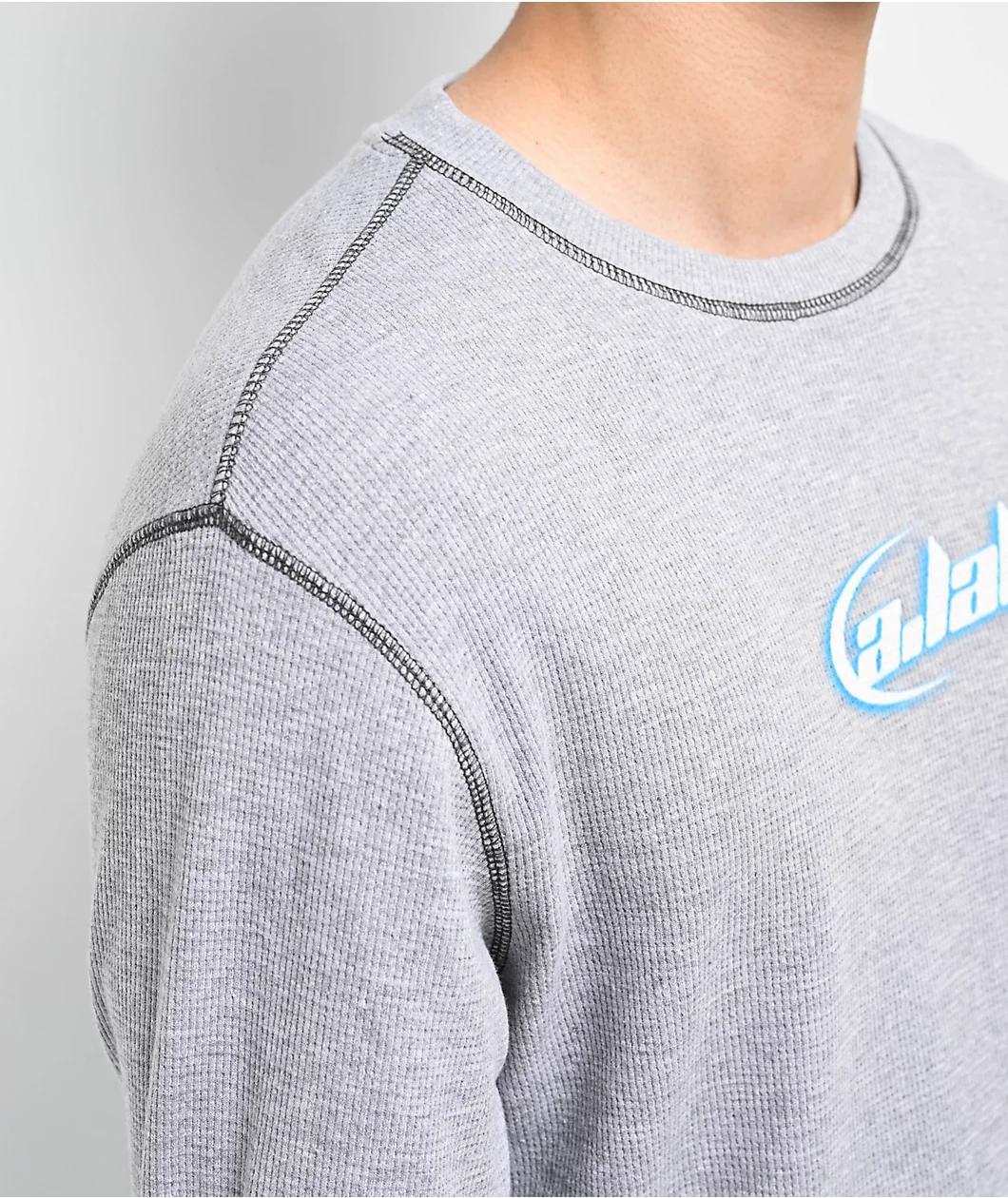 A.LAB Saturn Grey Thermal Long Sleeve T-Shirt Product Image