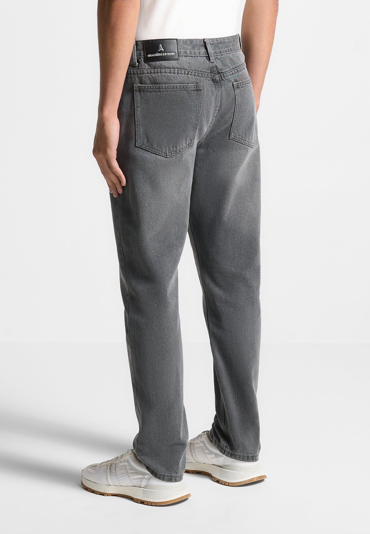 Regular Fit Jeans - Washed Grey Male Product Image