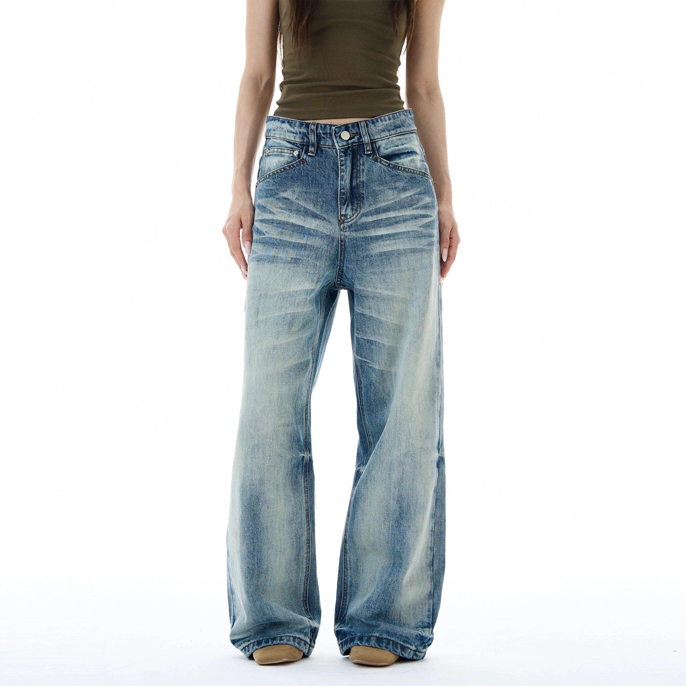 RT No. 19538 WASHED BLUE DENIM JEANS Product Image