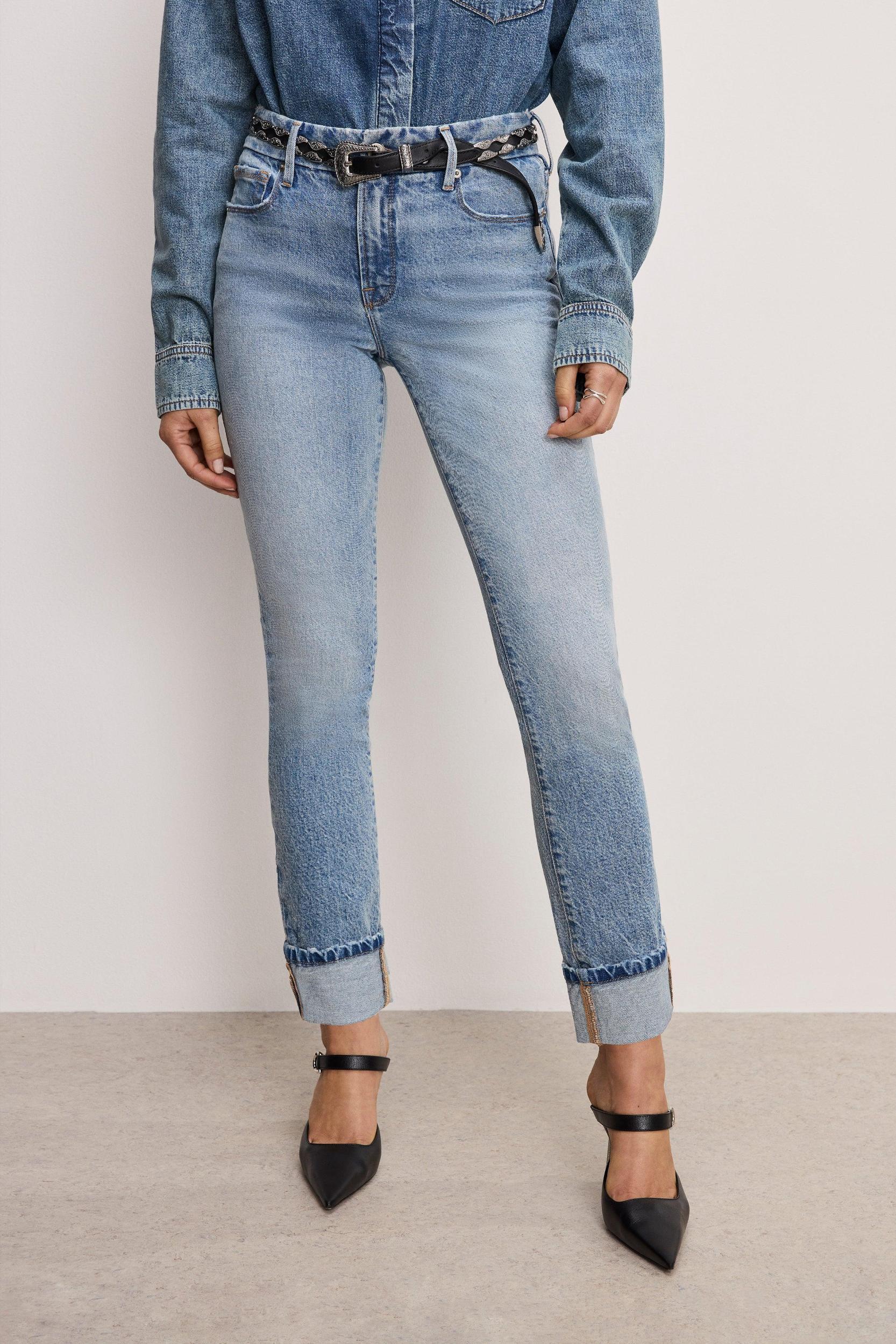 GOOD CLASSIC SLIM STRAIGHT JEANS | INDIGO754 Product Image