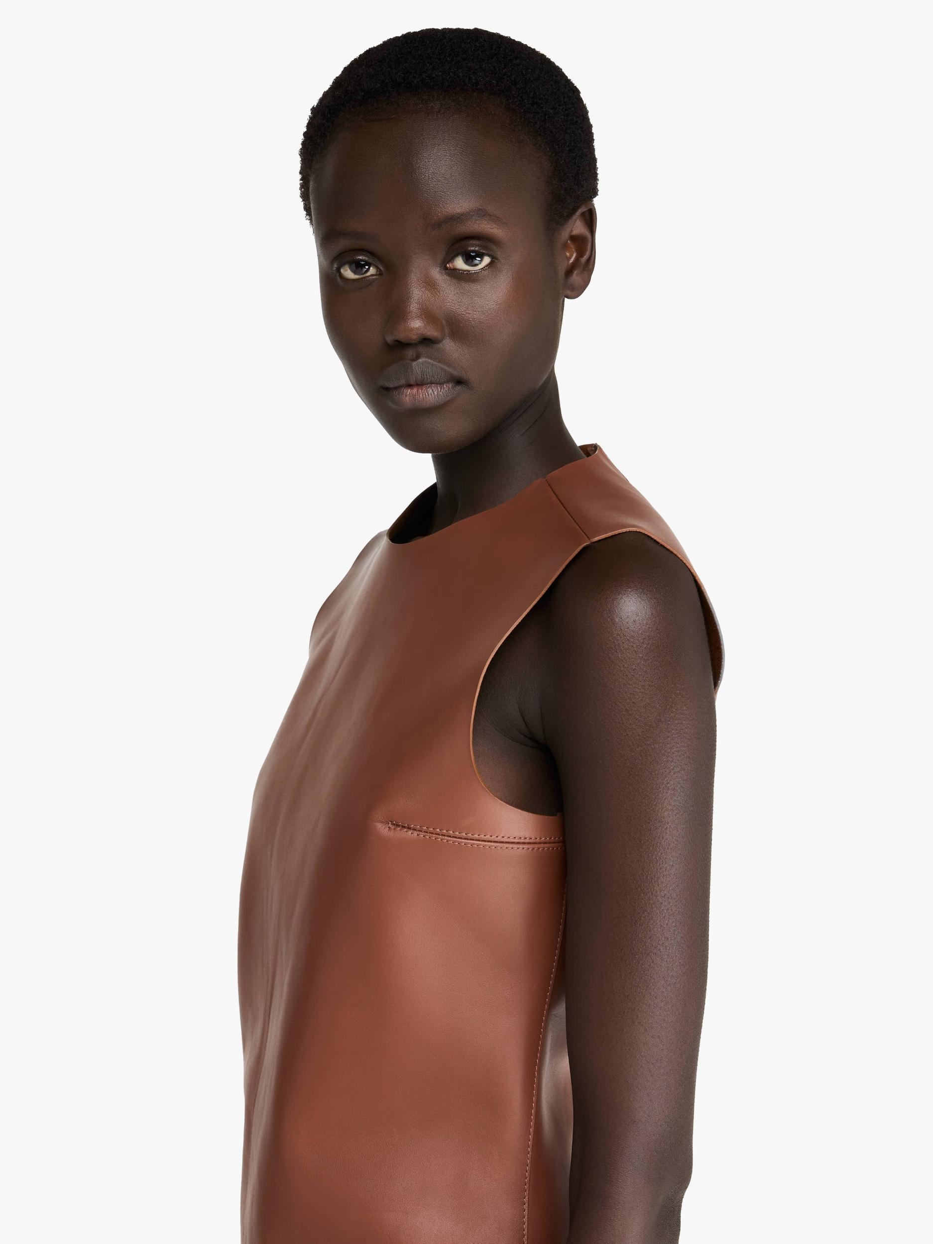 SLEEVELESS LEATHER TOP Product Image