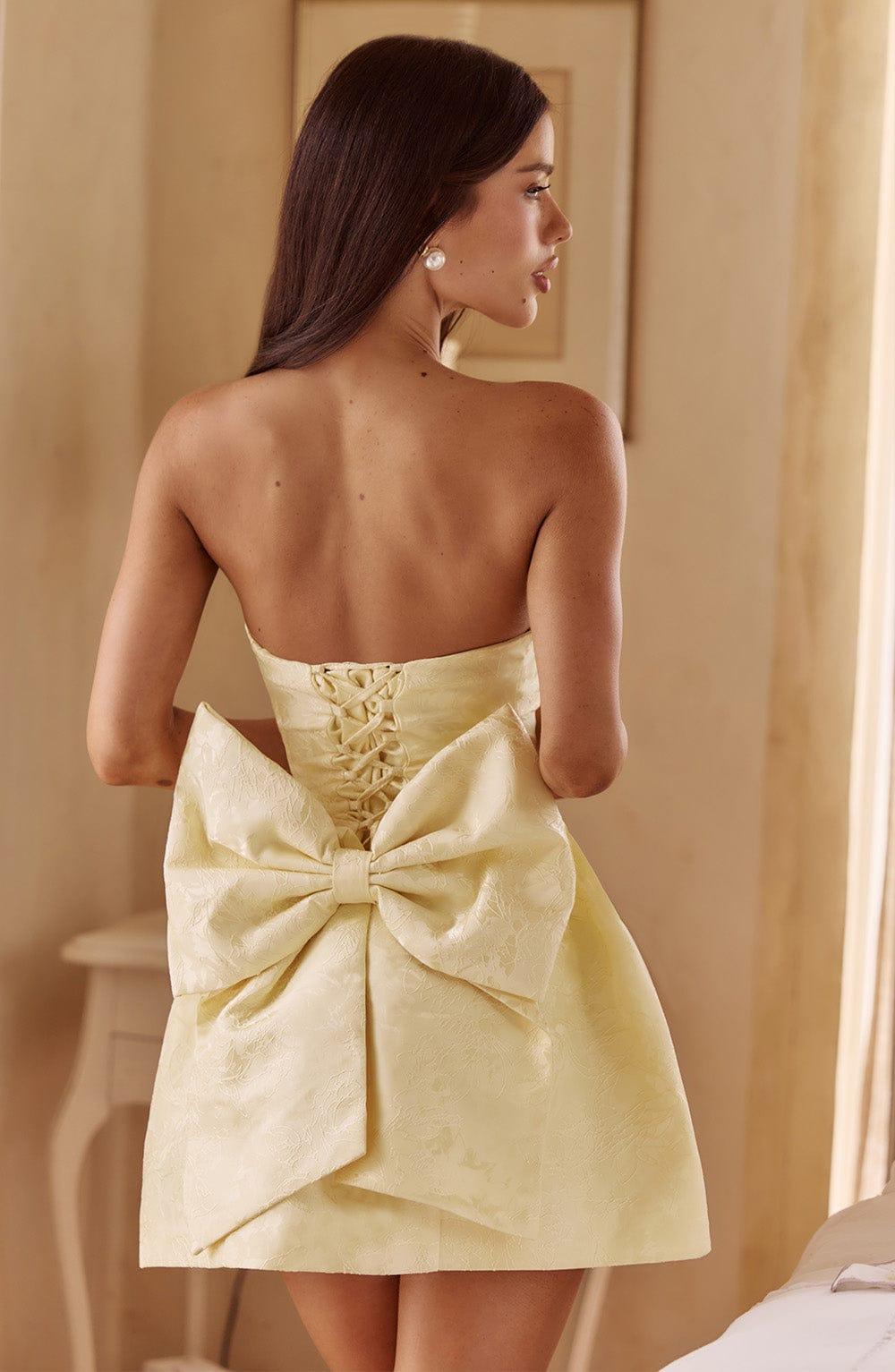 Elenora Mini Dress - Lemon Product Image