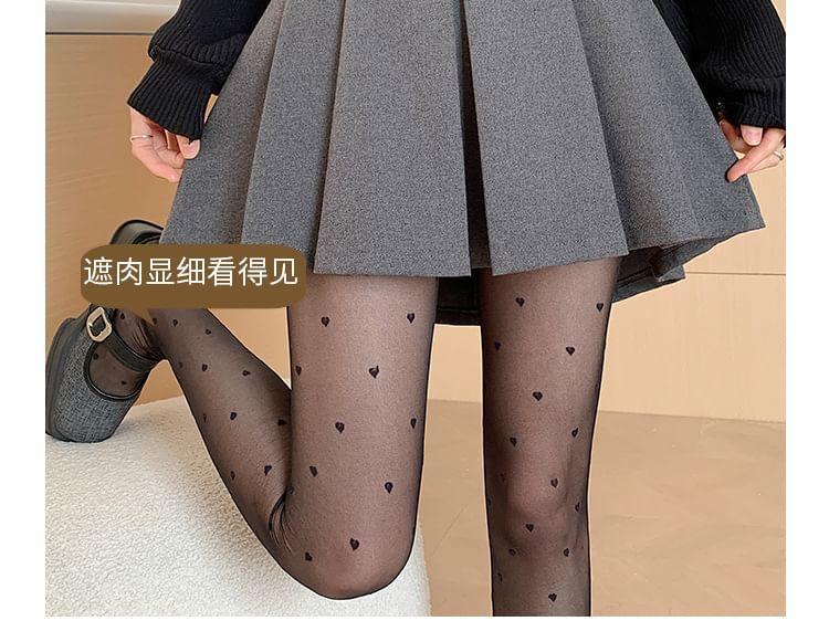High Waist Plain Pleated Mini A-Line Skirt Product Image