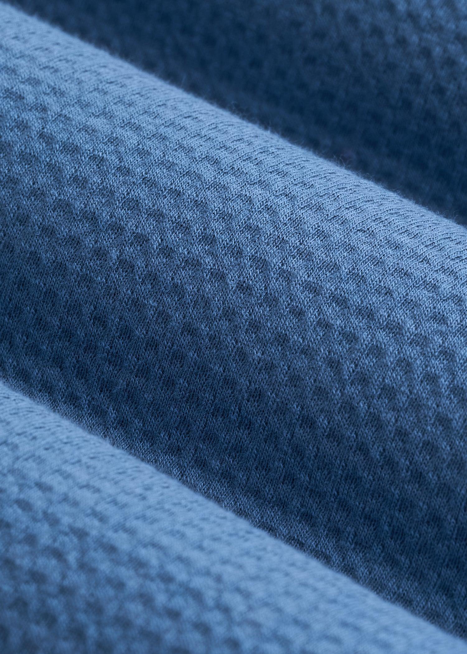 Cloud Knit Waffle Short Sleeve Tee for Tall Men in Deep Cobalt Product Image