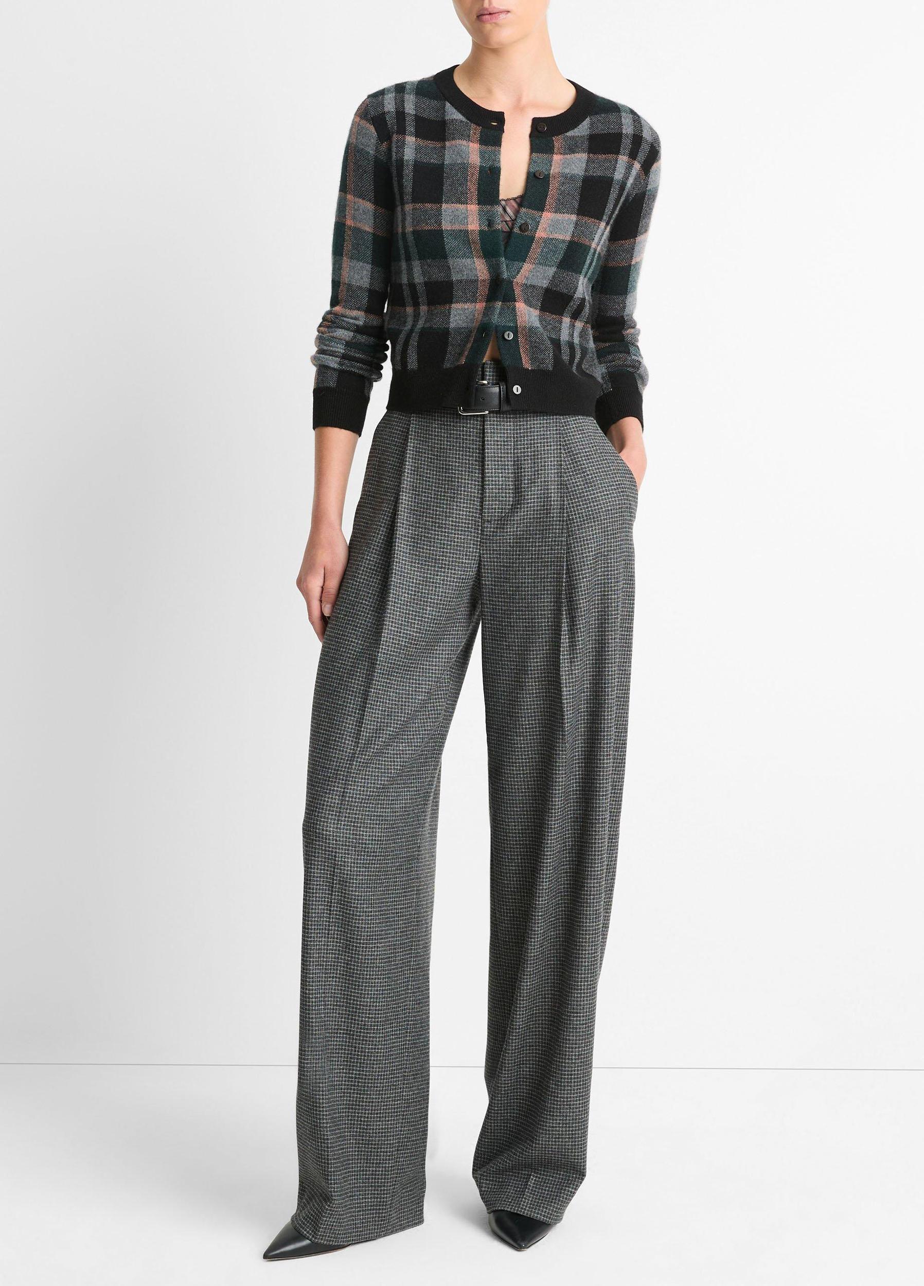 Italian Microcheck High-Rise Trouser Product Image