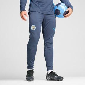 PUMA Manchester City Men's Soccer Training Pants in Inky Blue/Magic Blue Product Image