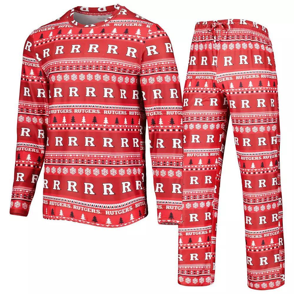 Men's Concepts Sport Scarlet Rutgers Scarlet Knights Swivel Long Sleeve T-Shirt & Pants Sleep Set, Size: 3XL, Red Product Image