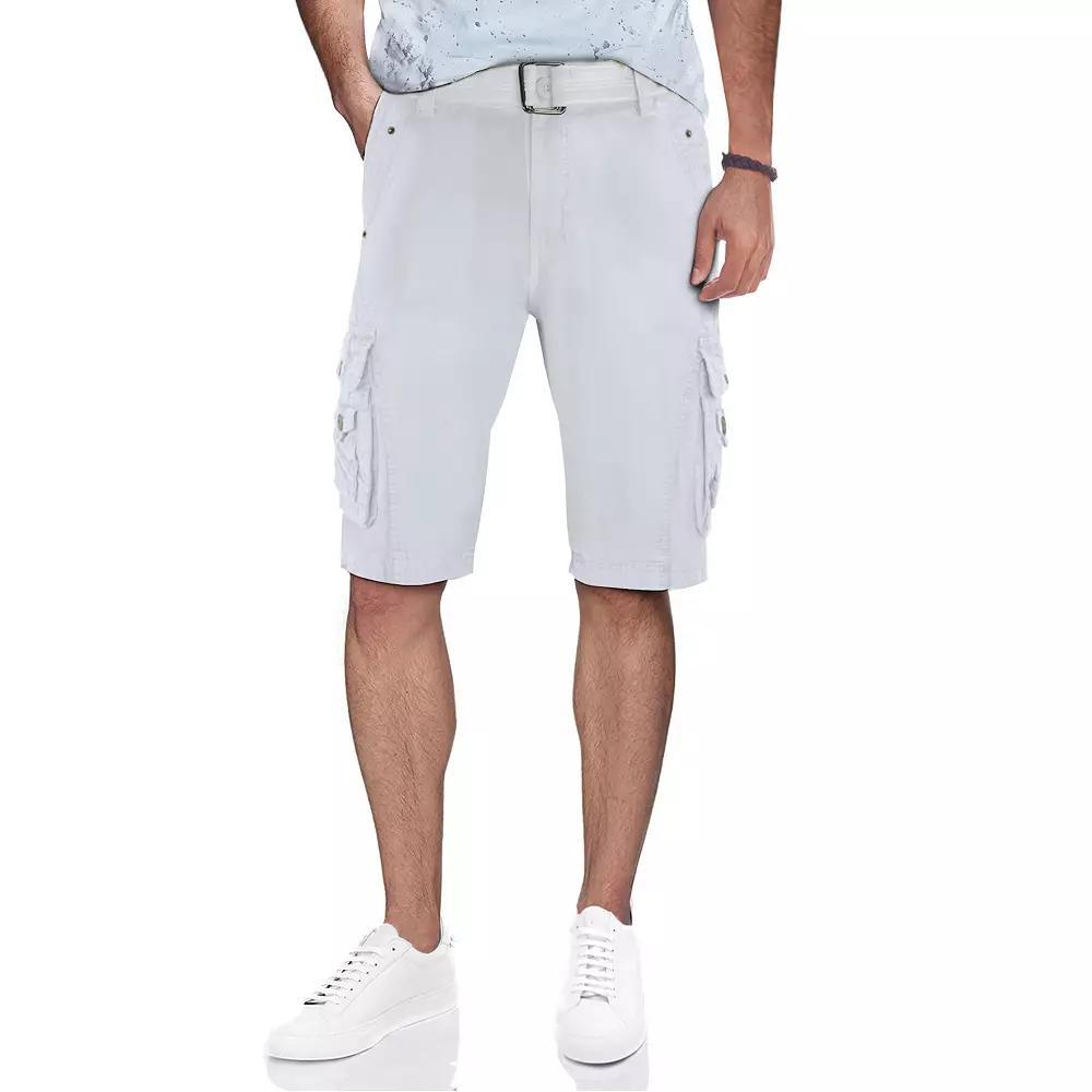 Men's X-ray Belted Cargo Shorts, Size: 40, White Product Image