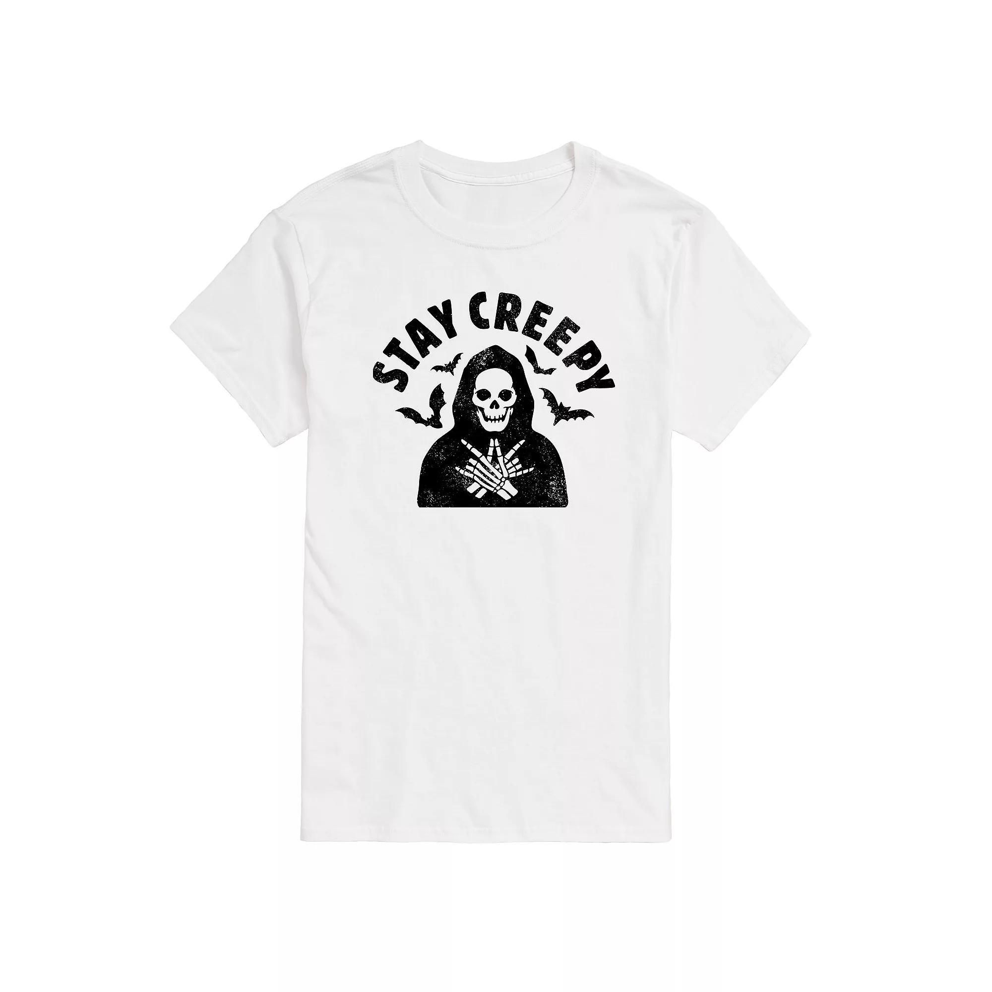 Big & Tall Stay Creepy Skeleton Tee, Men's, Size: 4XL Tall, White Product Image