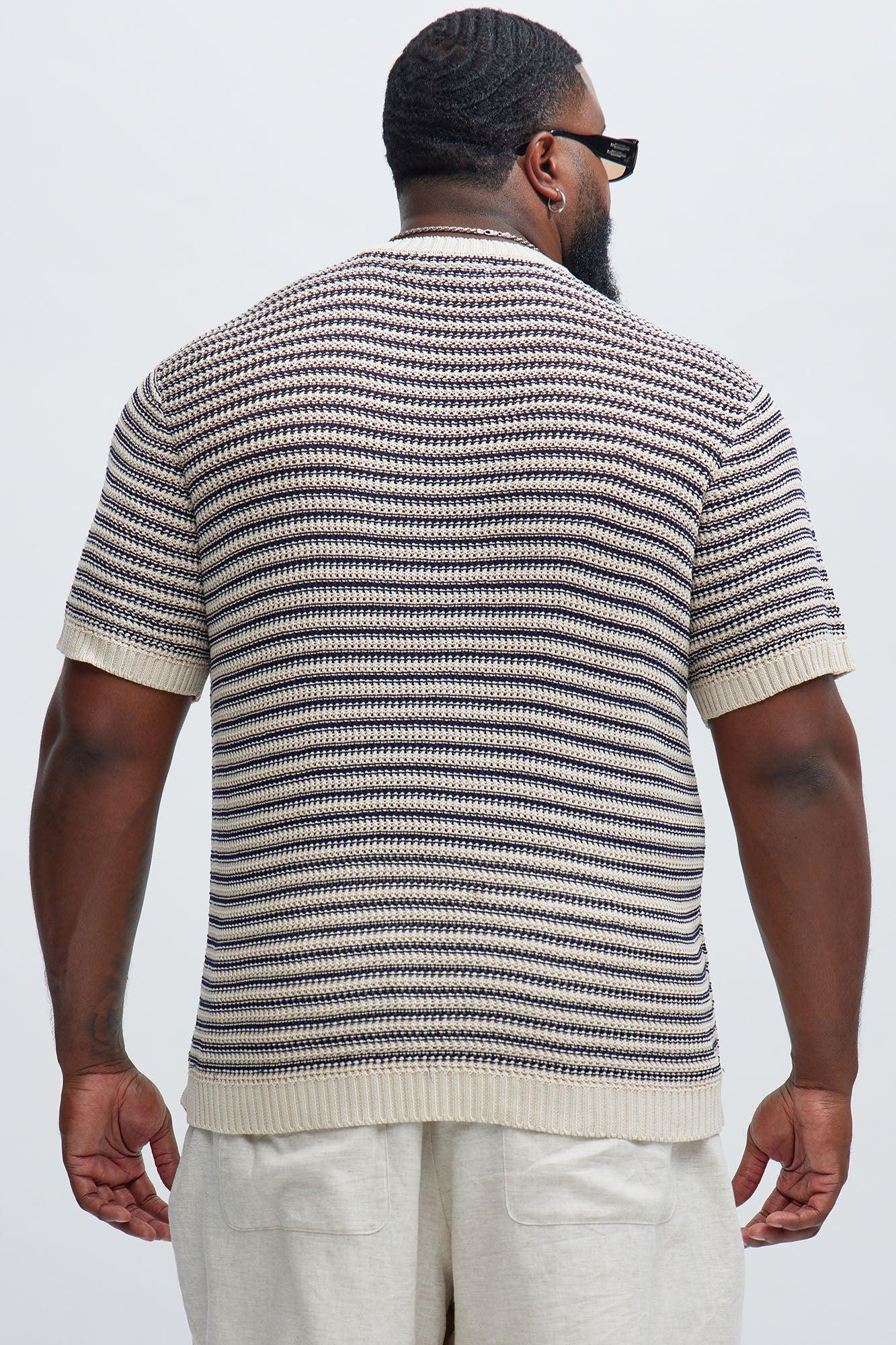Westville Knitted Stripe Tee - Cream/combo Product Image