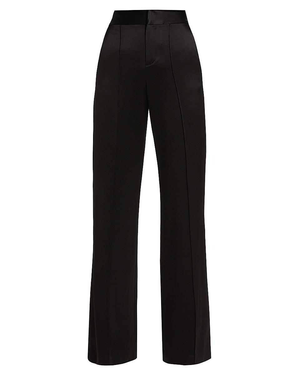 Dylan High-Rise Wide-Leg Satin Pants Product Image