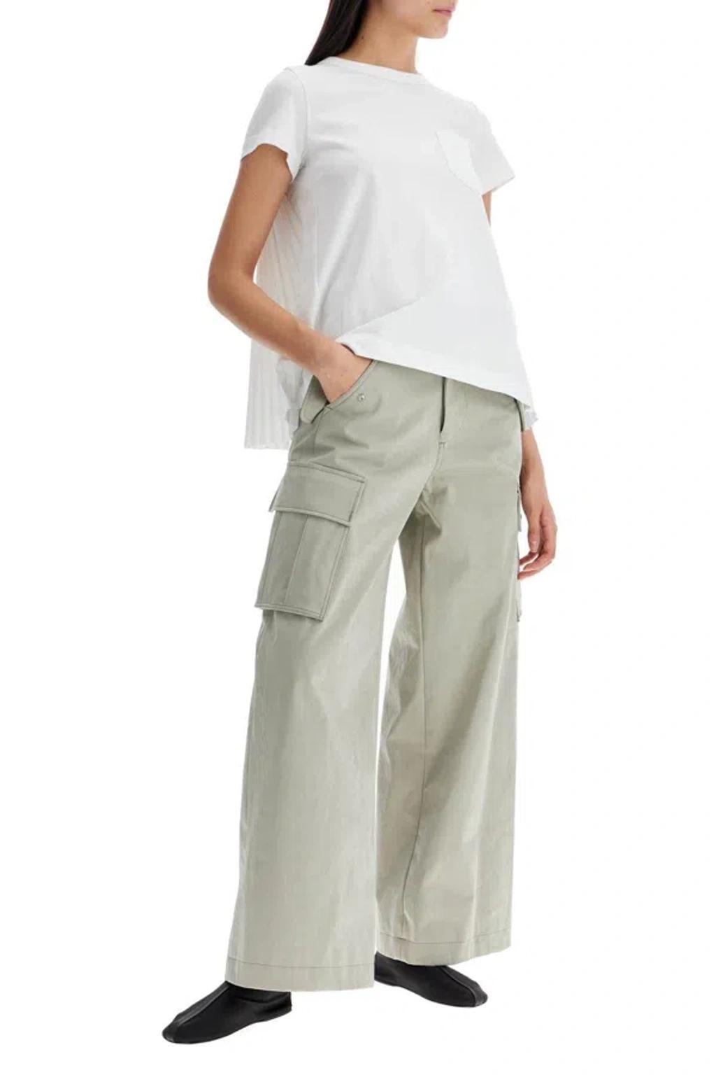 SACAI Round-neck Short-sleeve T-shirt In White Product Image