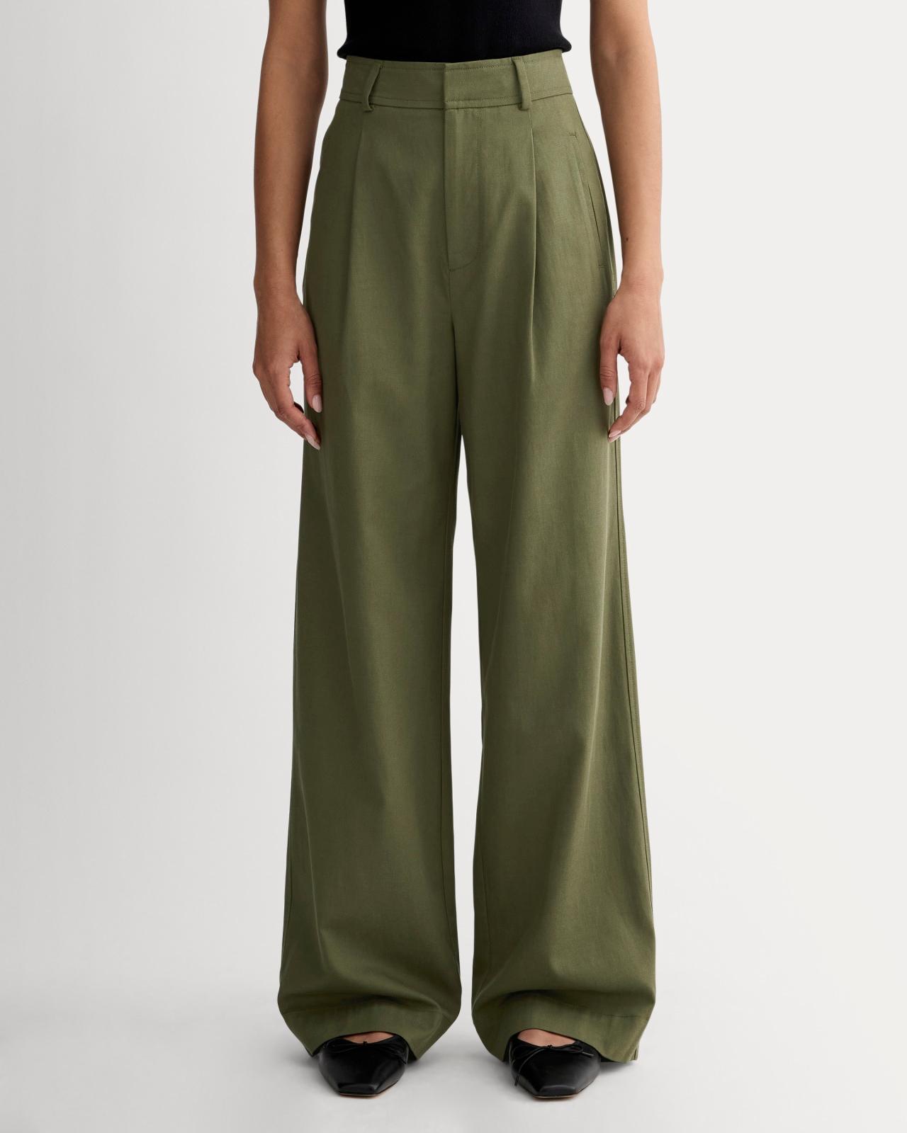 The Draper Pleated Pant in Buttersmooth Product Image