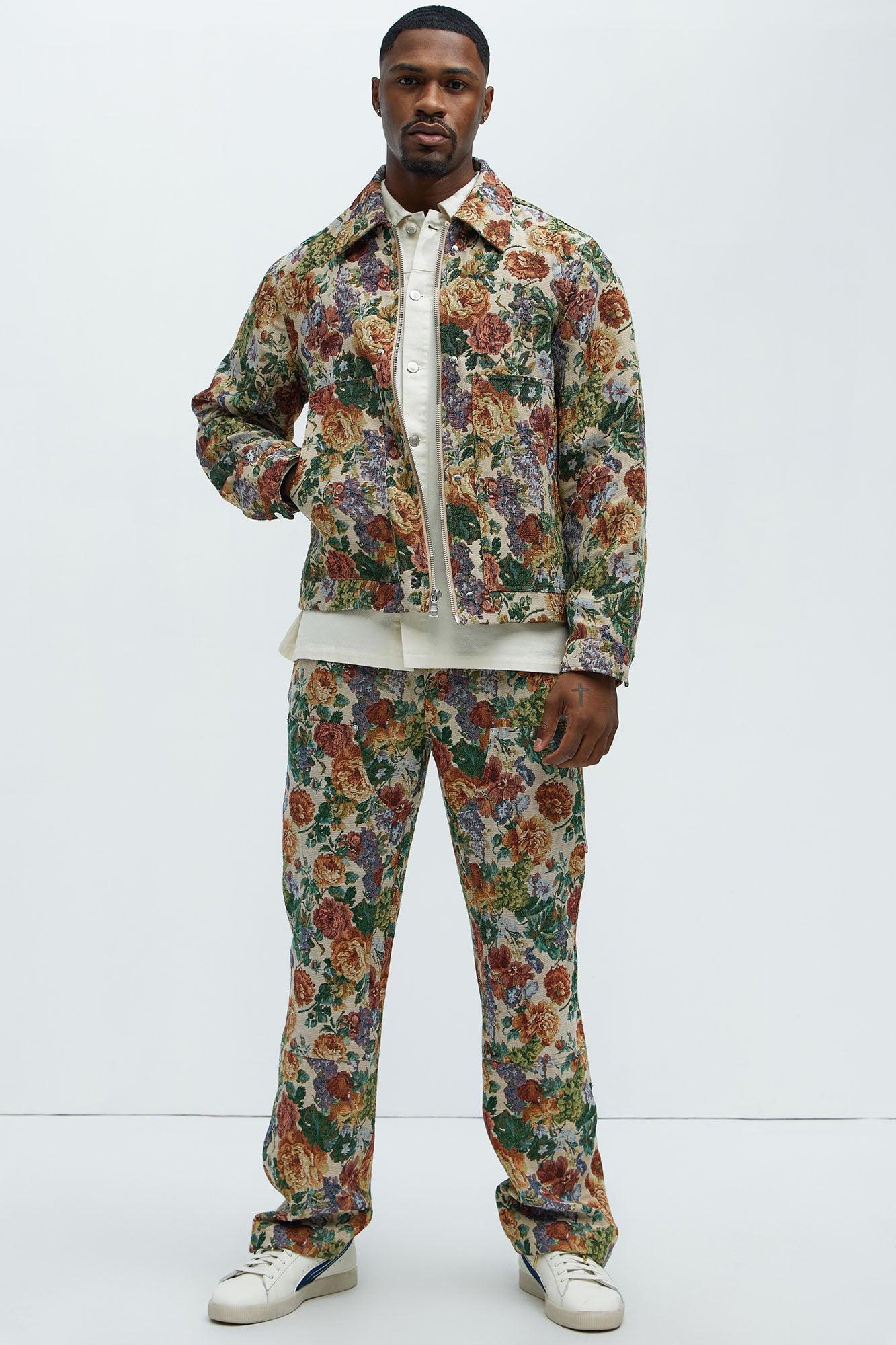 Bellevue Floral Tapestry Work Jacket - Green/combo Product Image