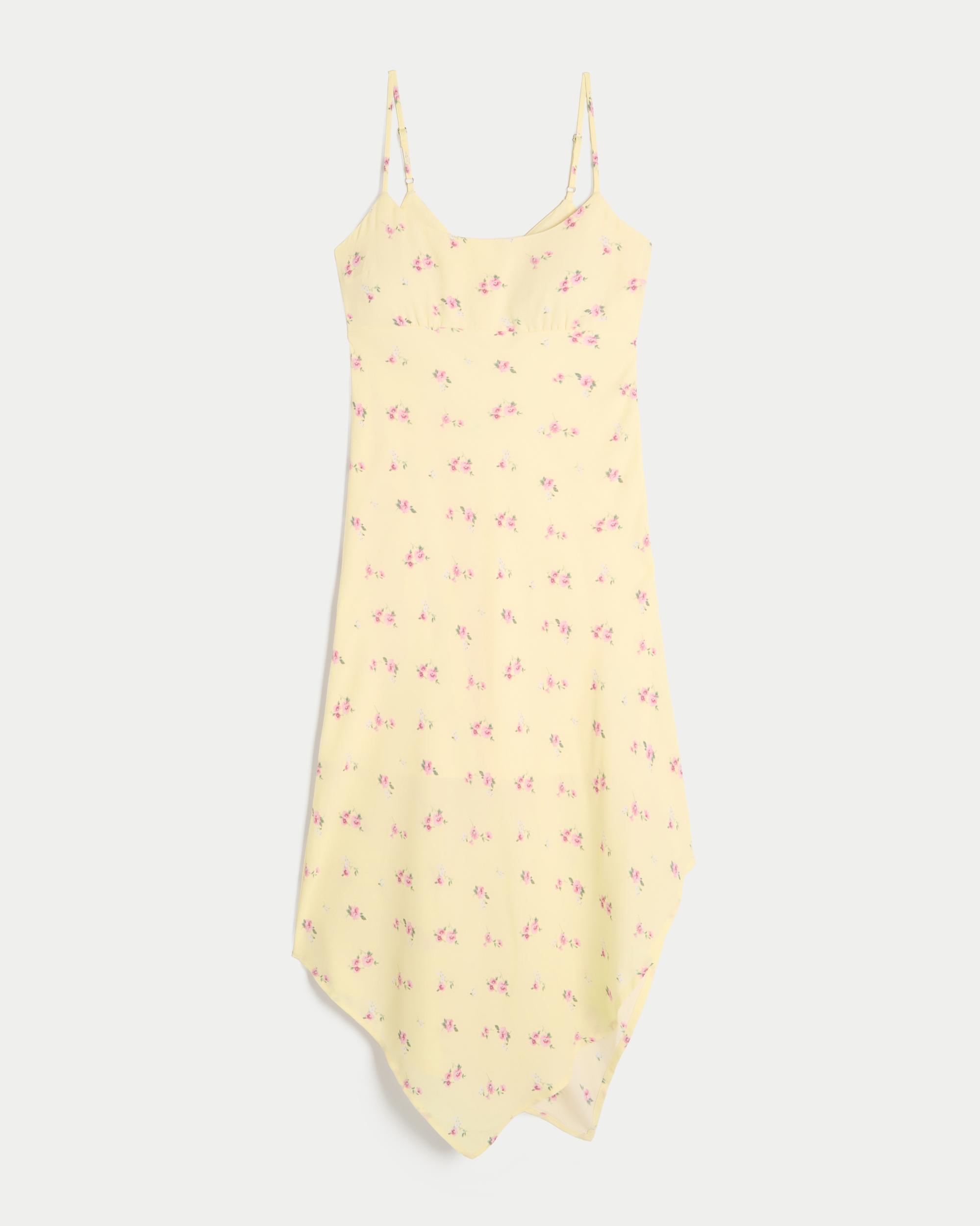 Asymmetrical Hem Midi Dress Product Image