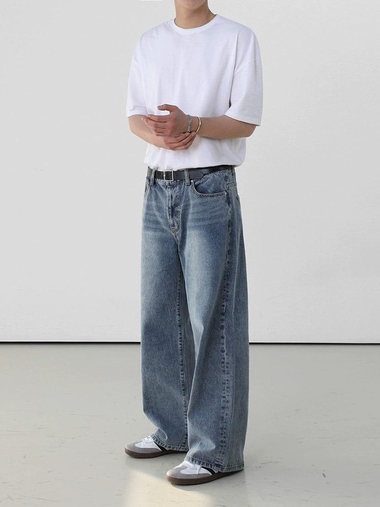 RT No. 11516 BLUE STRAIGHT DENIM JEANS Product Image