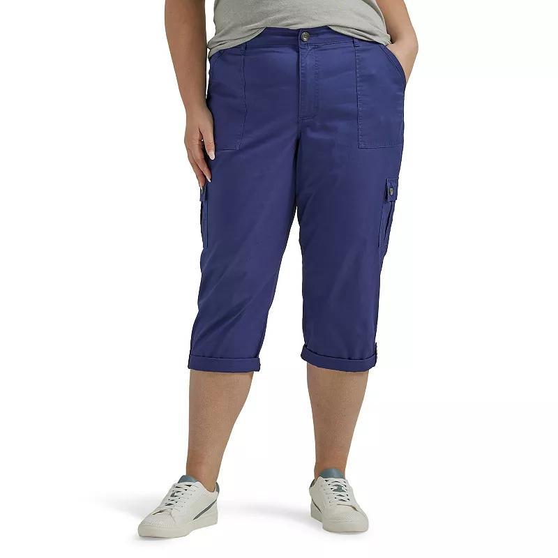 Plus Size Lee® Flex-To-Go Cargo Capri Pants, Women's, Size: 16 - Regular, Tech Gray Product Image