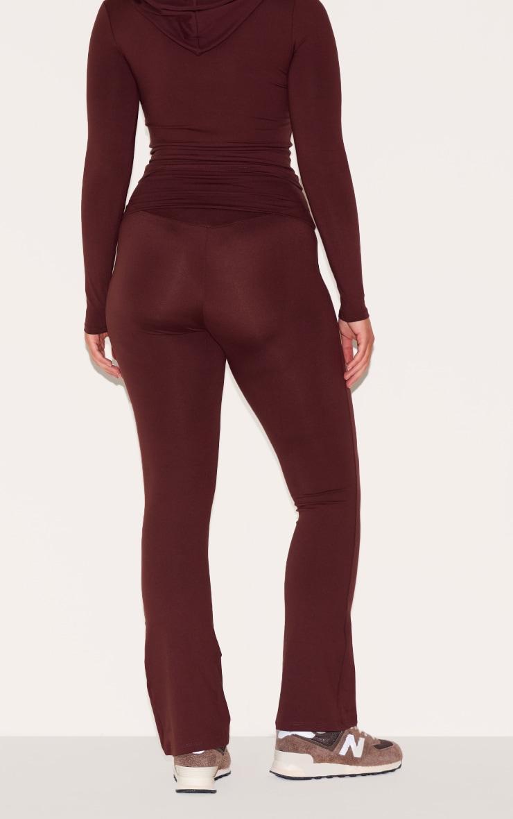 Shape Brown Stretch Sculpted Foldover Waist Flare Pants Product Image