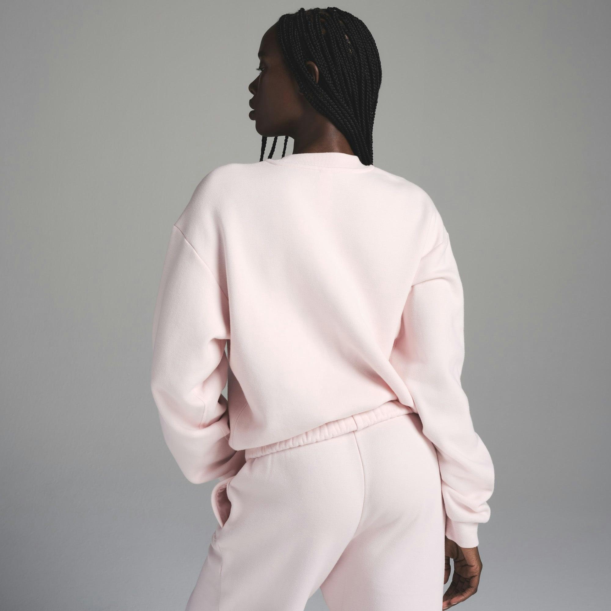 COTTON FLEECE CLASSIC CREWNECK | BARELY PINK Product Image