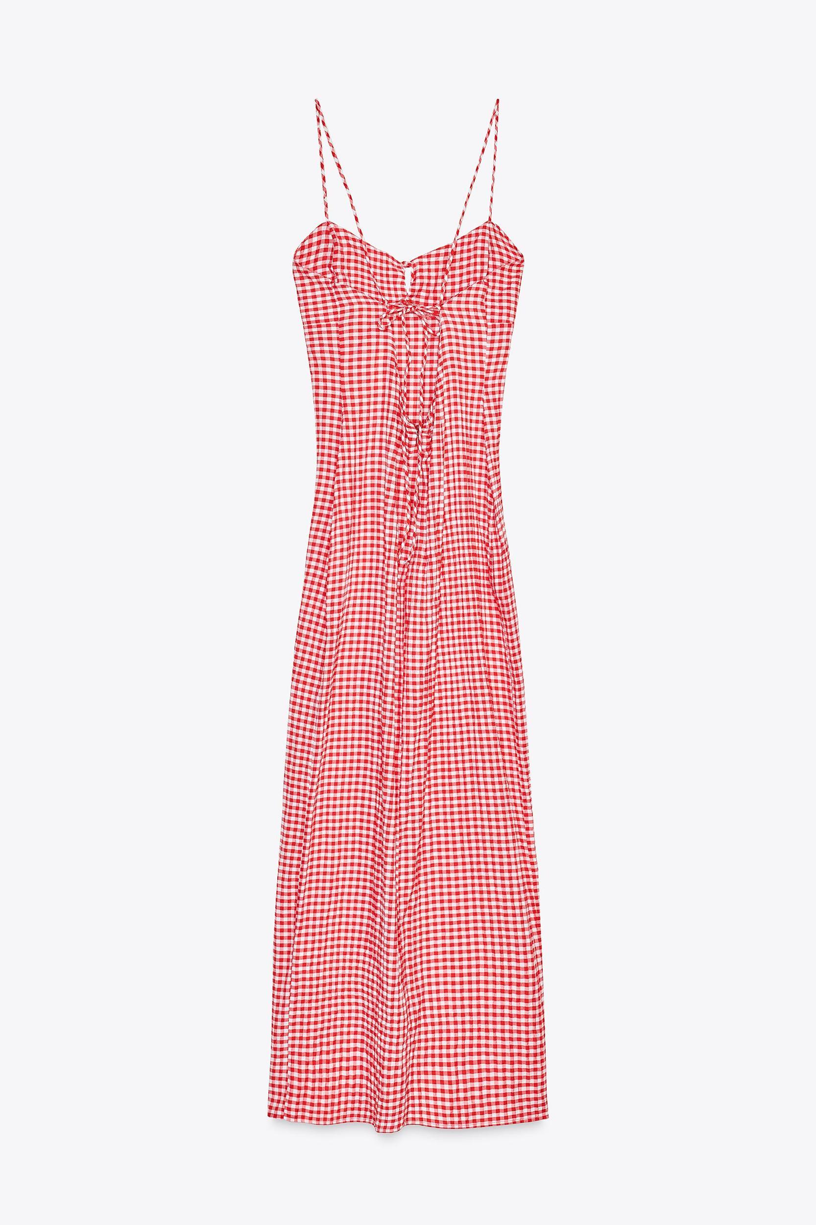 GINGHAM MIDI DRESS Product Image