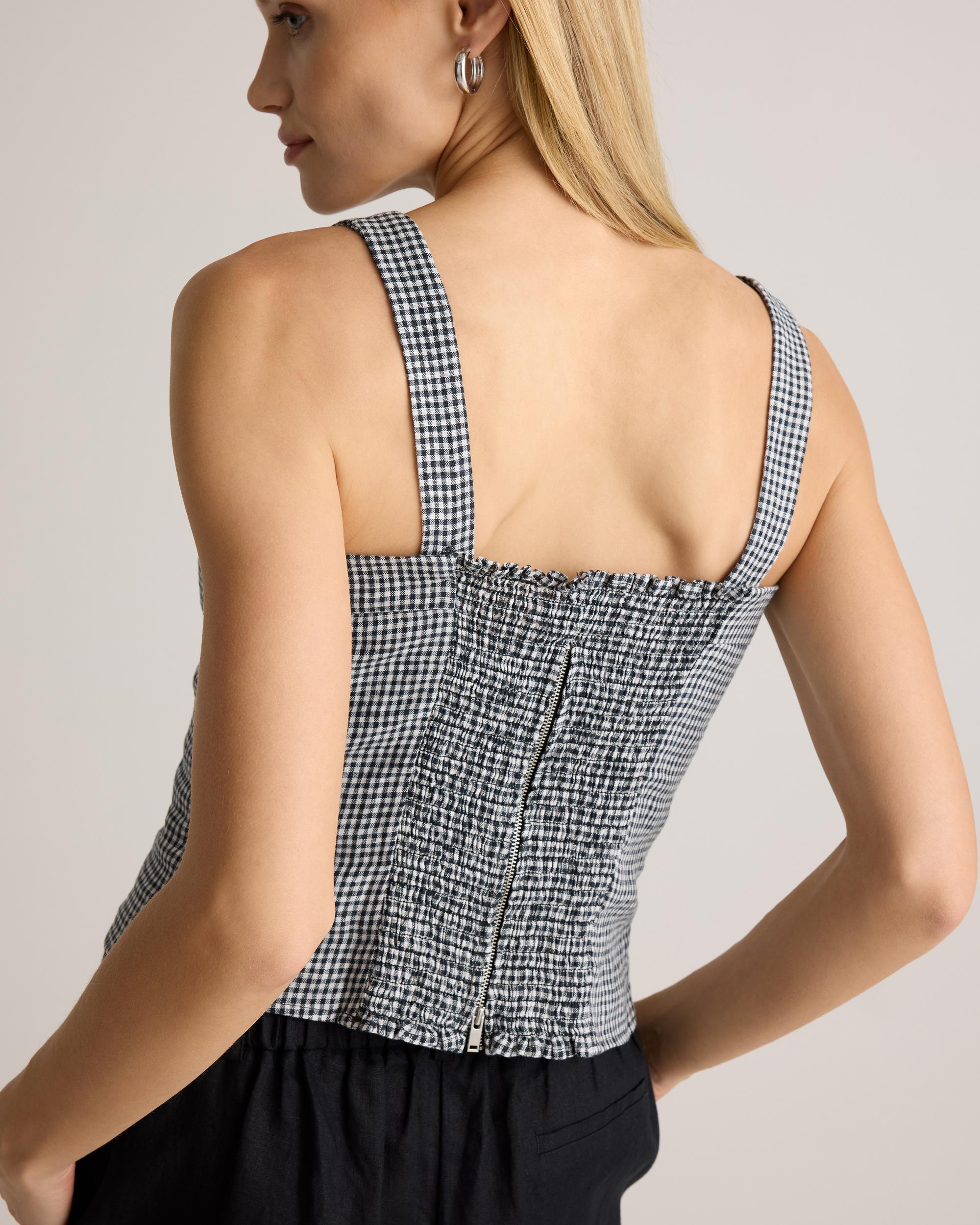 100% European Linen Fitted Tank Product Image
