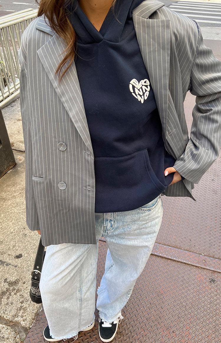 Beginning Navy Lovey Bubble Hoodie Product Image