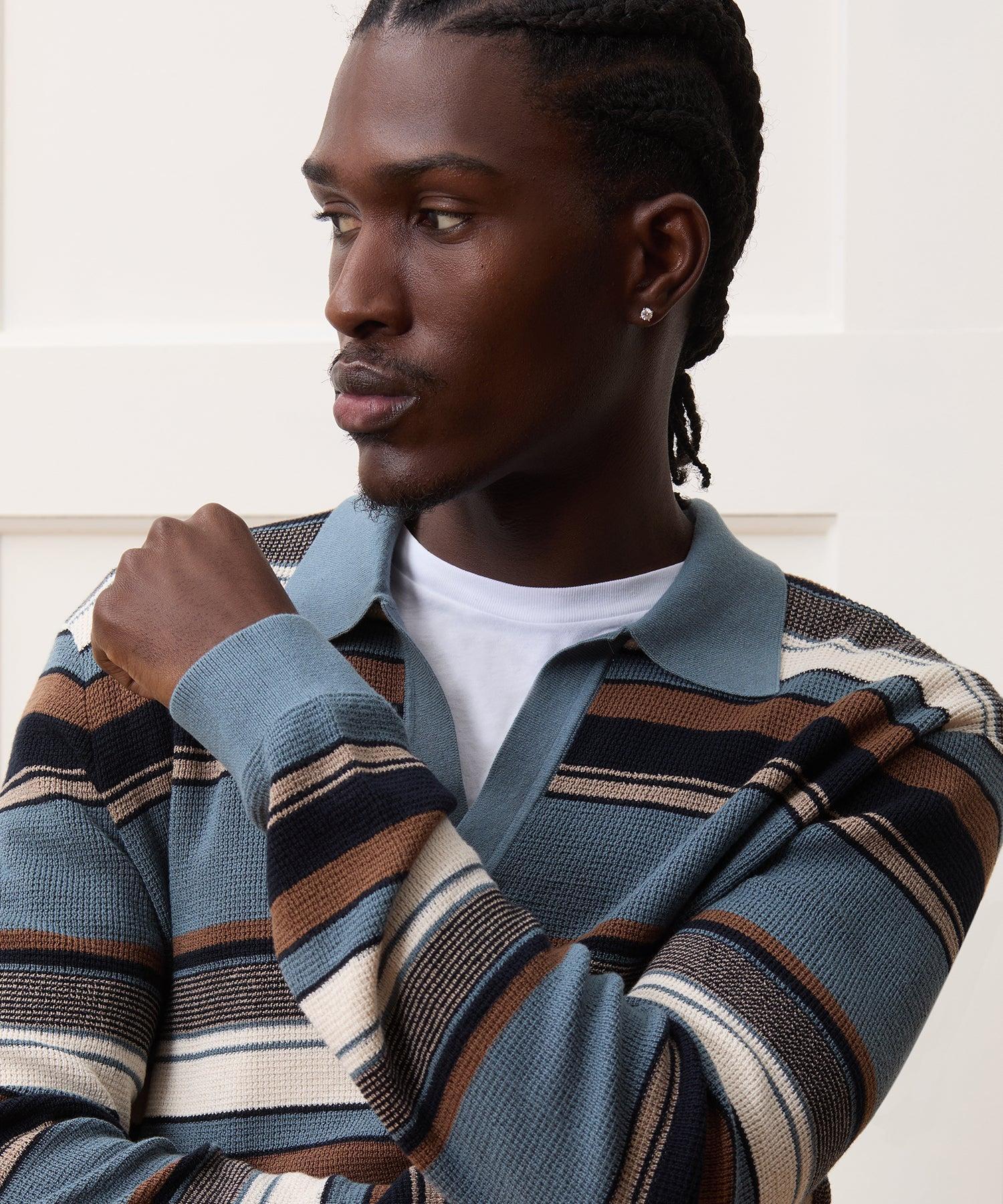 Relaxed Silk-Cotton Montauk Sweater Polo Product Image