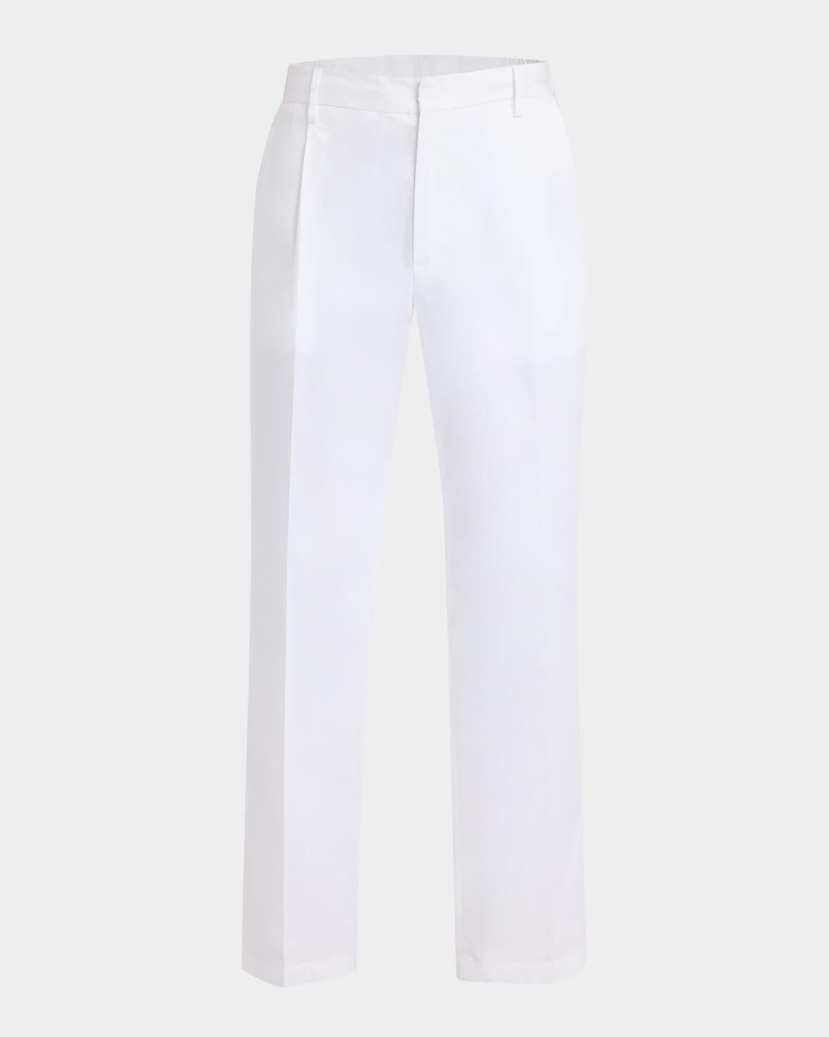Mens Single-Pleat Stretch Cotton Pants Product Image