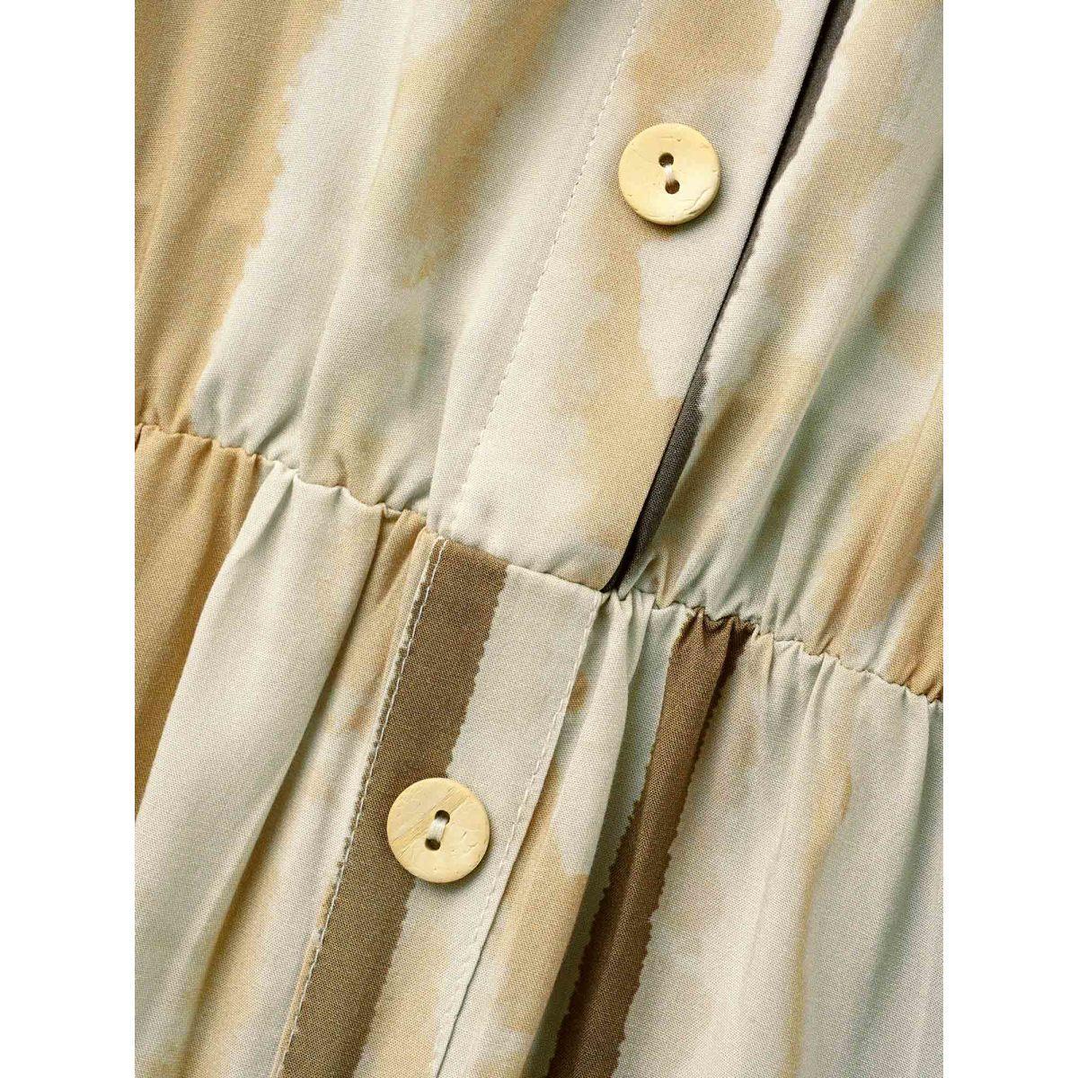 Plus Size Shirt Collar Striped Pocket Belted Dress Multicolor Women Elegant Belted Shirt collar Long Sleeve Curvy BloomChic 26/4X Product Image