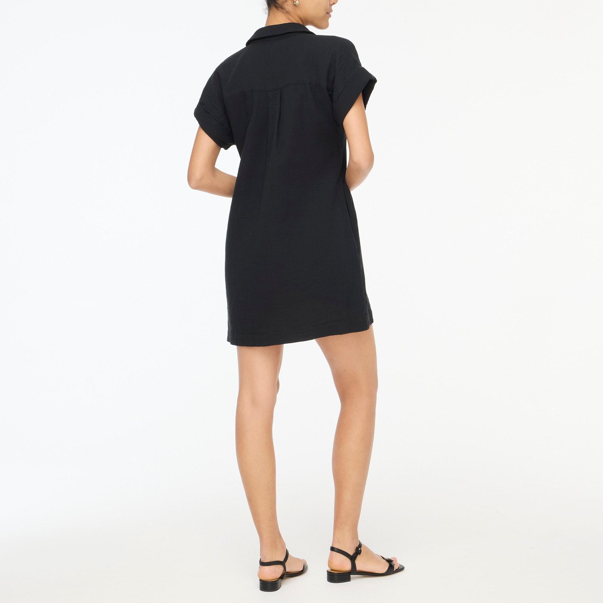 Short-sleeve gauze popover dress Product Image
