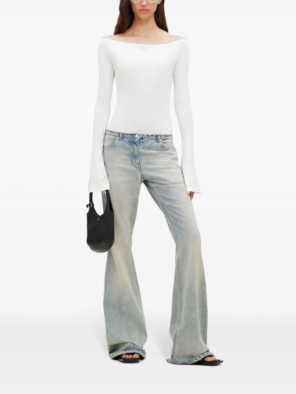 boat-neck cotton top Product Image