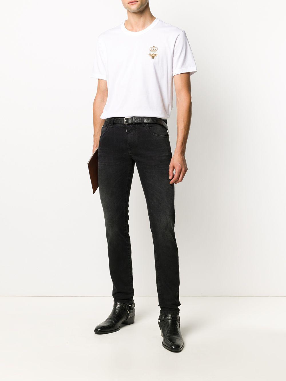 embroidered cotton T-shirt Product Image