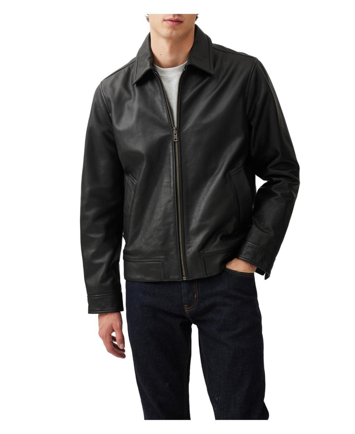 Mens Haymarket Leather Jacket Product Image