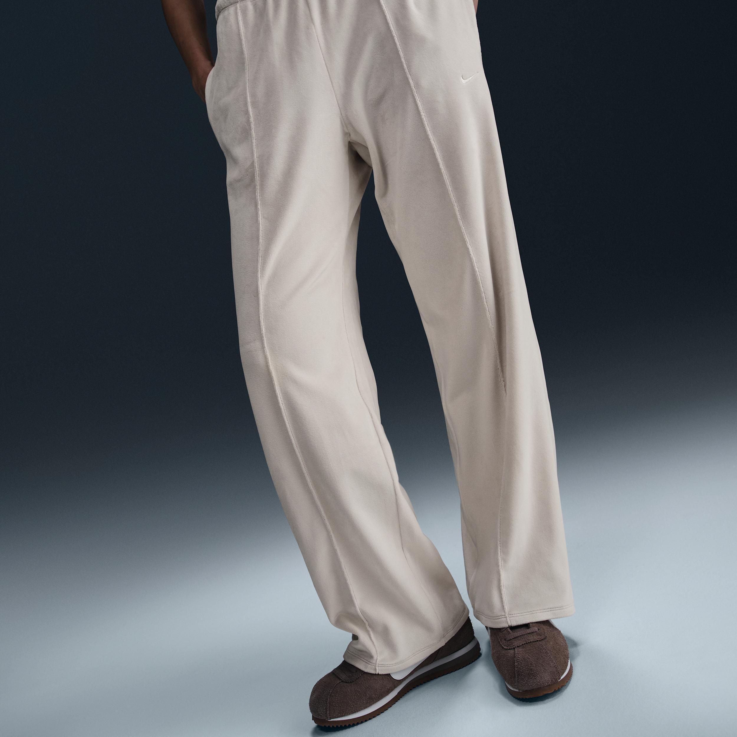Women's Nike Sportswear Chill Knit Mid-Rise Velour Pants Product Image