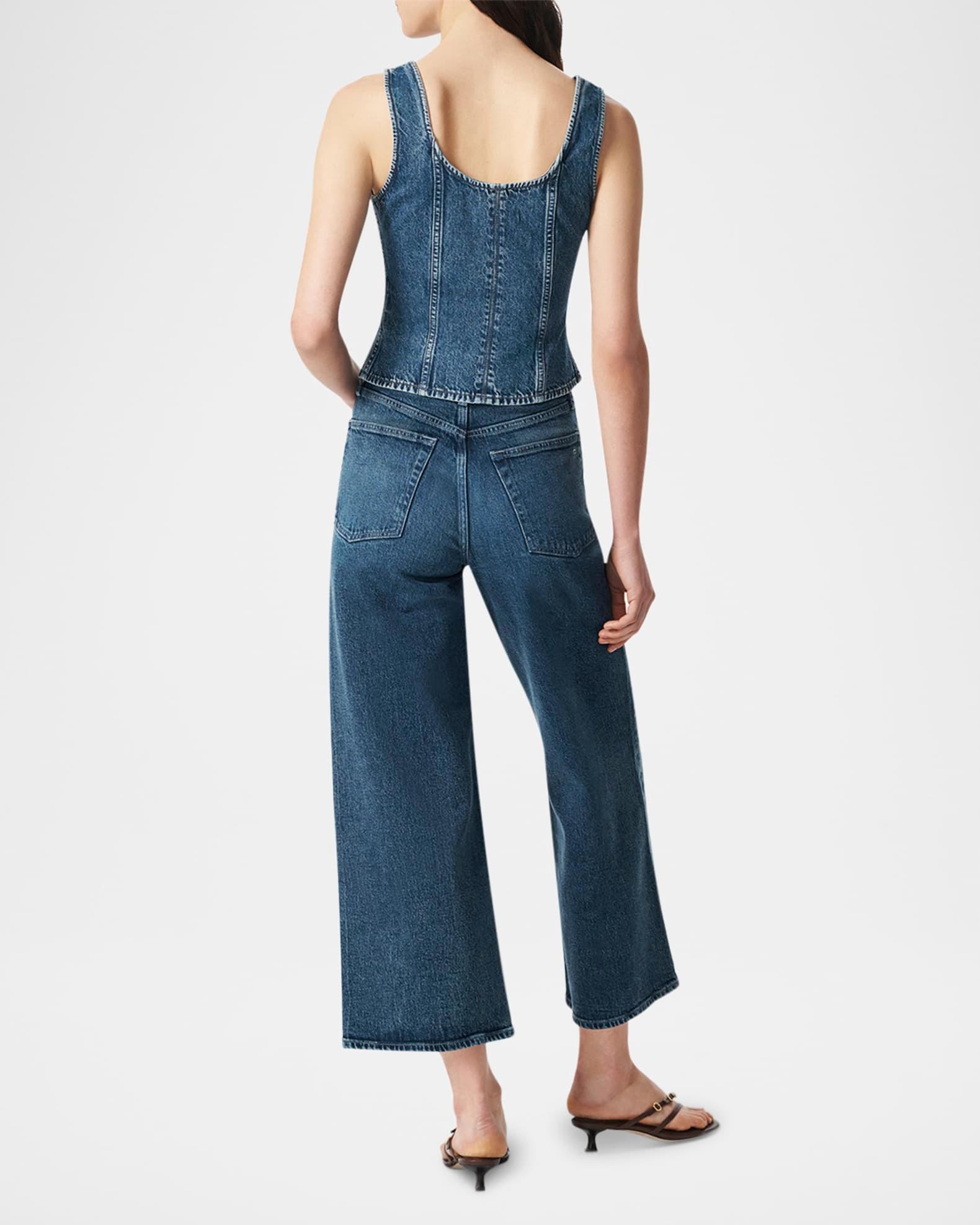 Poppy Button-Front Denim Top  Product Image