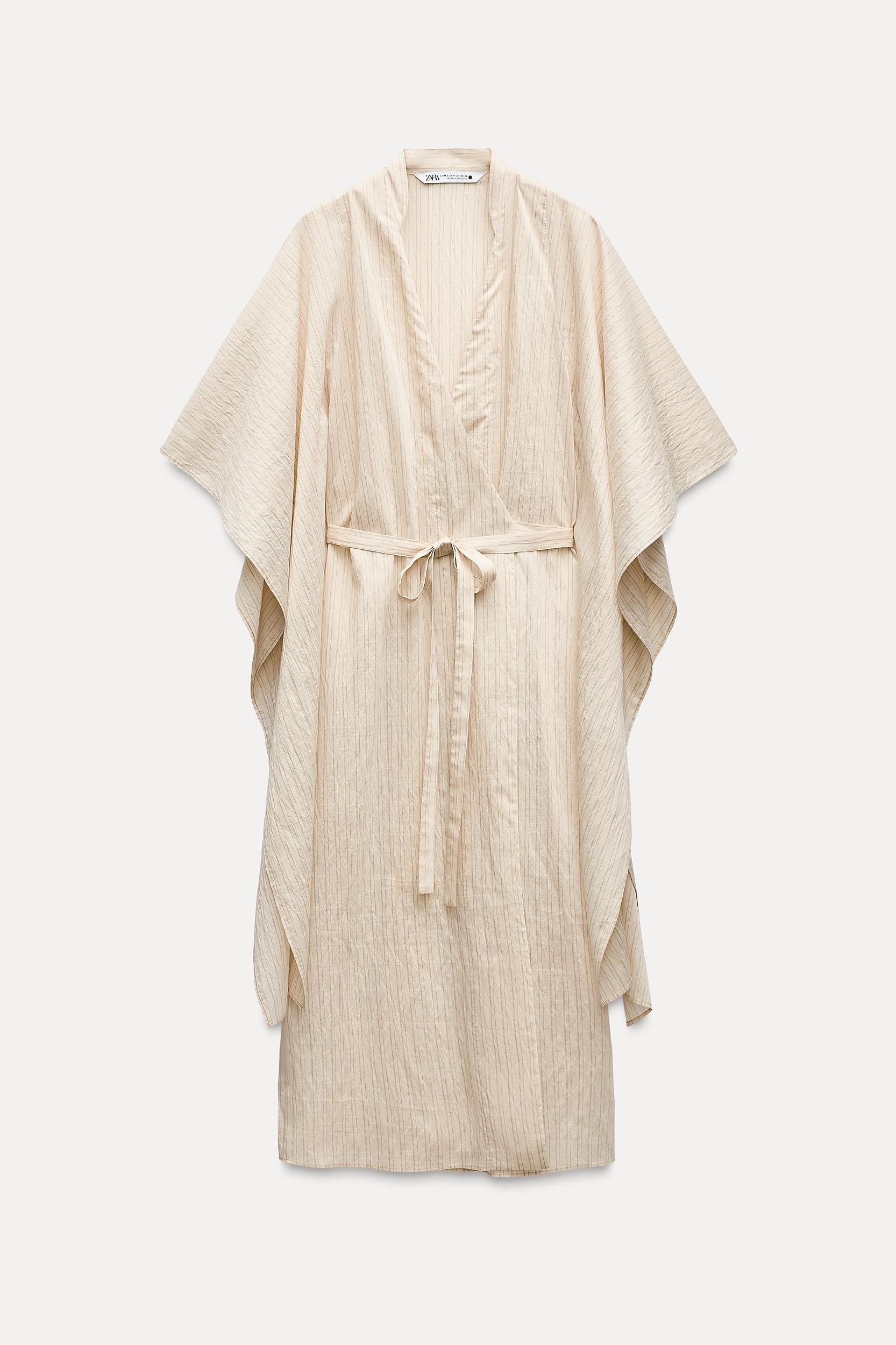 VOLUMINOUS STRIPED TUNIC DRESS ZW COLLECTION Product Image