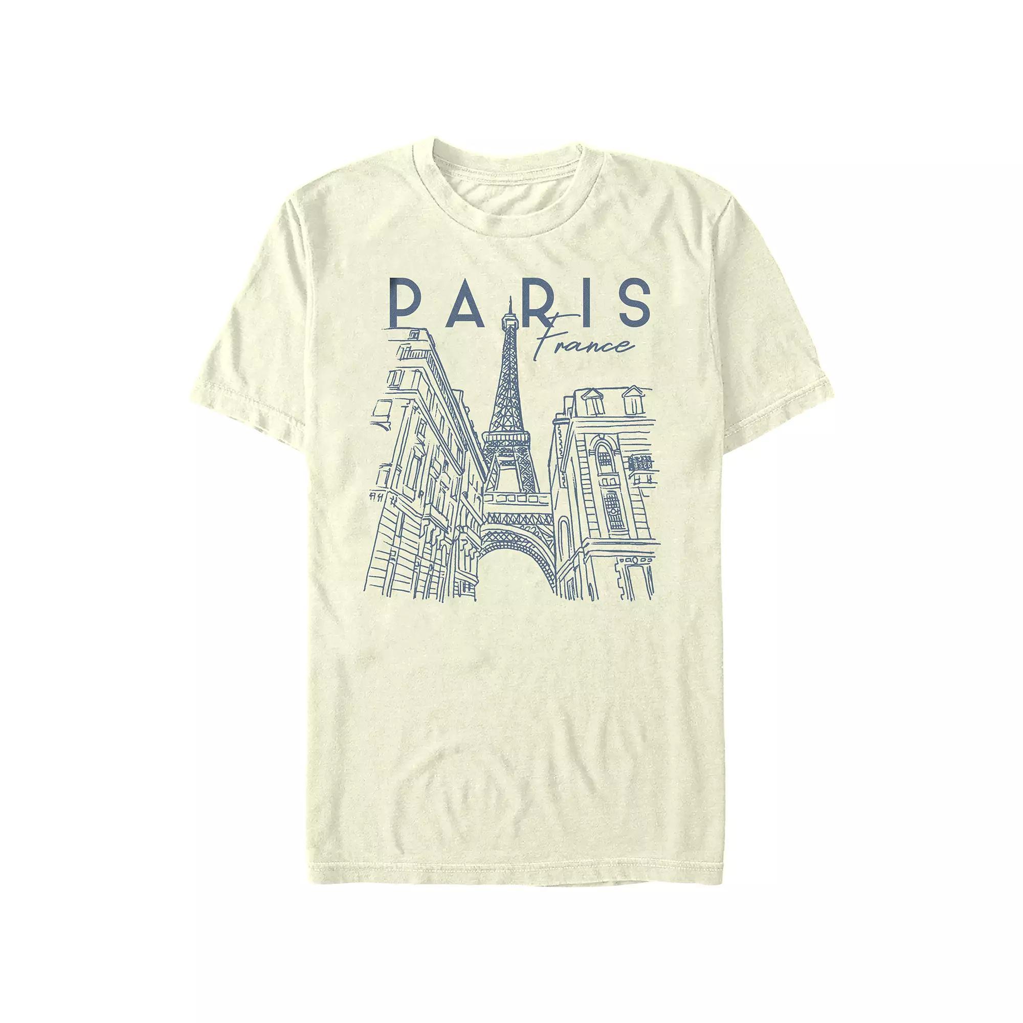 Mens Paris, France City Sketch Graphic Tee Product Image