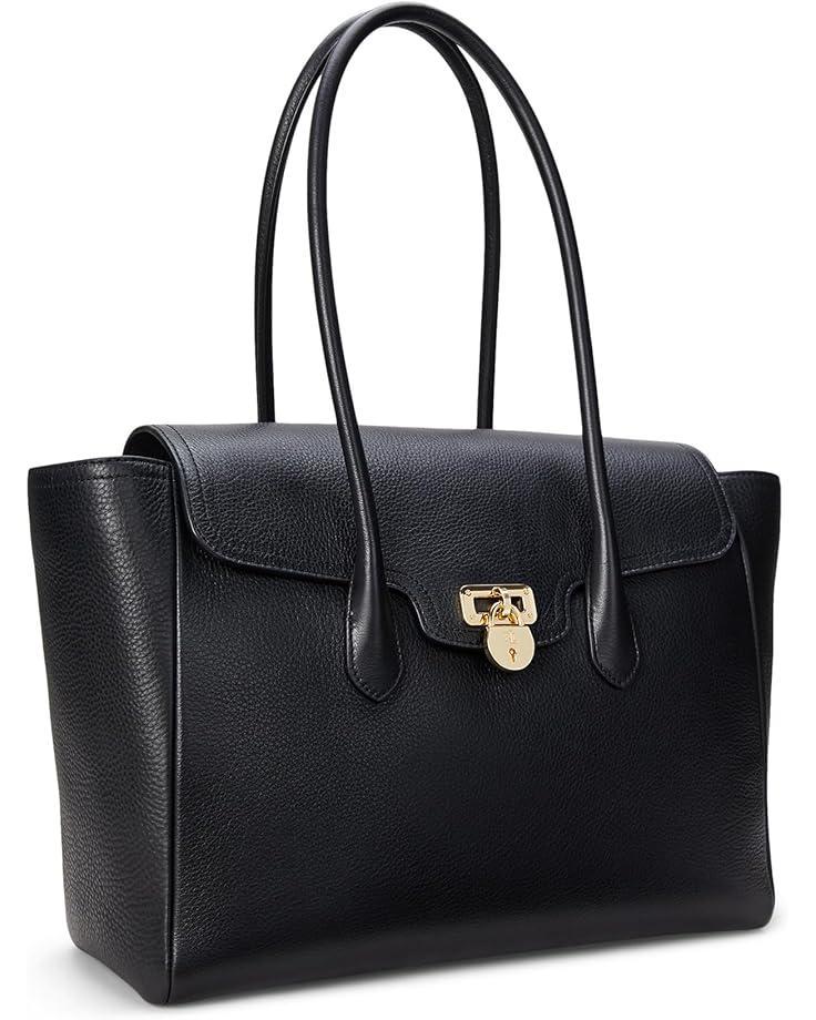 Lauren Ralph Lauren Pebbled Leather Large Tanner Satchel Product Image