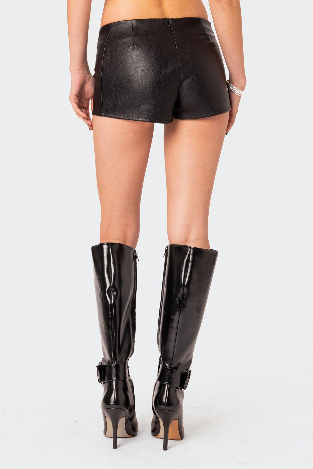 Wilde Lace Up Faux Leather Corset Product Image