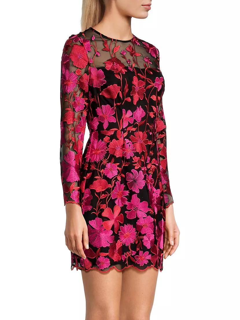 Scottie Floral Mesh Mini Dress Product Image