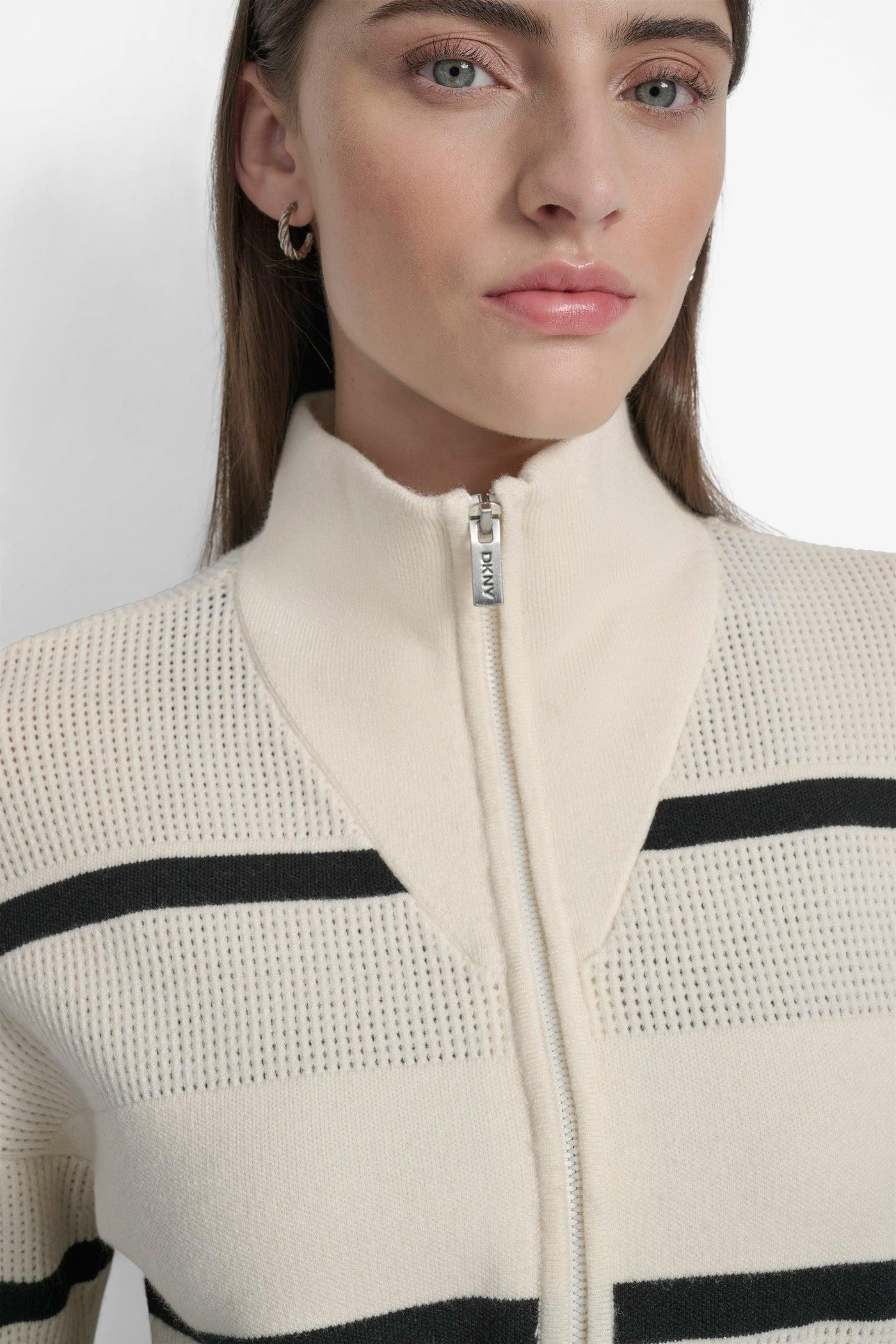 LOGO STRIPE OPEN-STITCH CARDIGAN JACKET Product Image