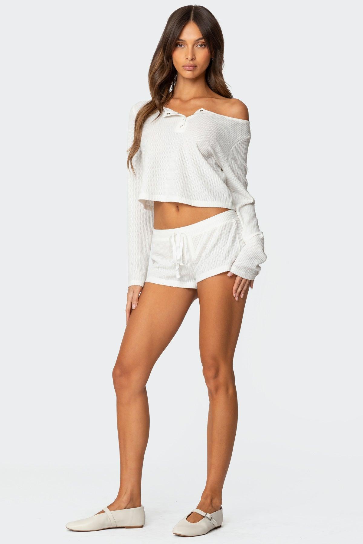 Teddy Waffle Shorts Product Image