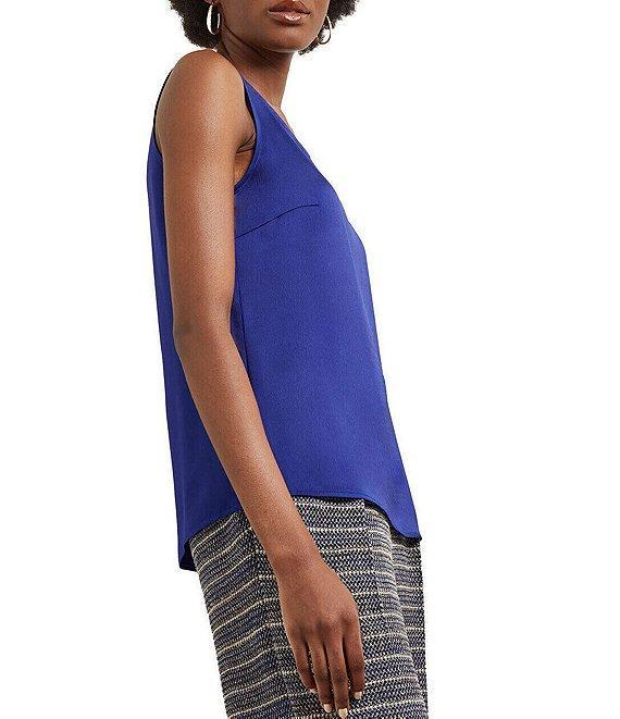 MISOOK Crepe De Chine Woven Round Neck Sleeveless Tank Product Image