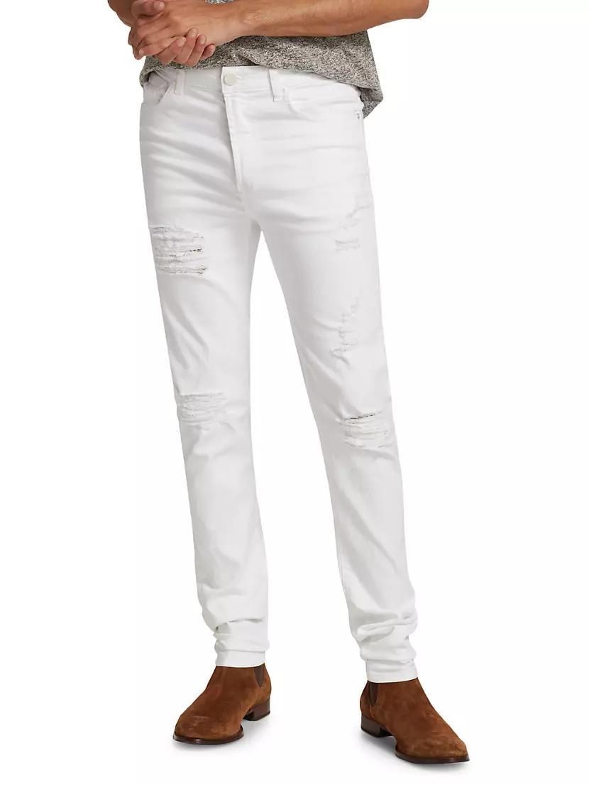 Greyson Stretch Distressed Skinny Jeans Product Image