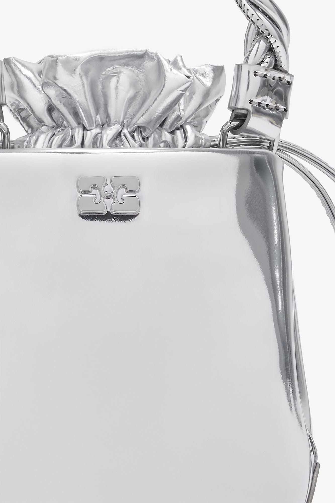 Silver Mini GANNI Bou Bucket Bag Product Image