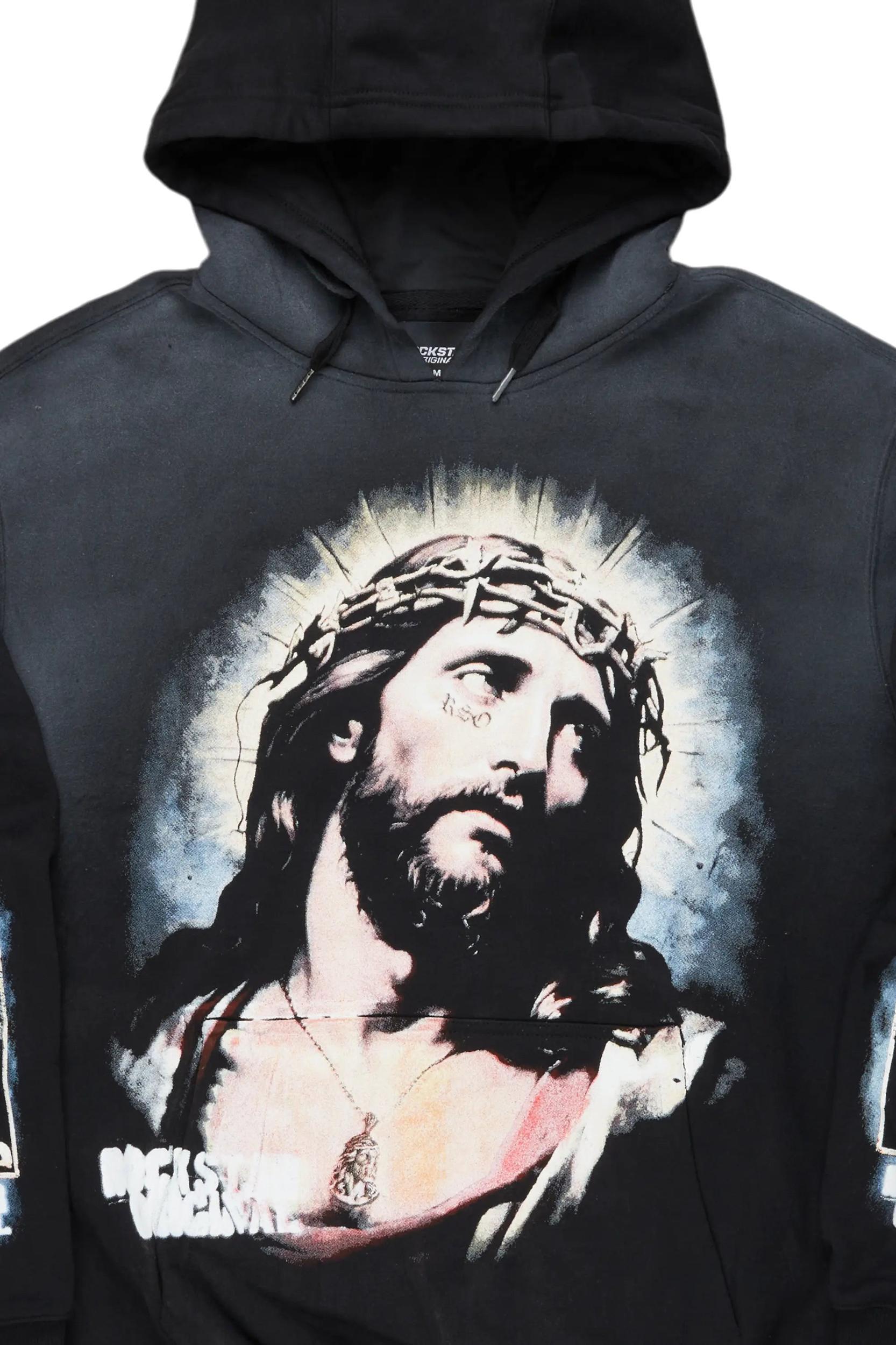 Oleatha Black Oversized Hoodie Female Product Image