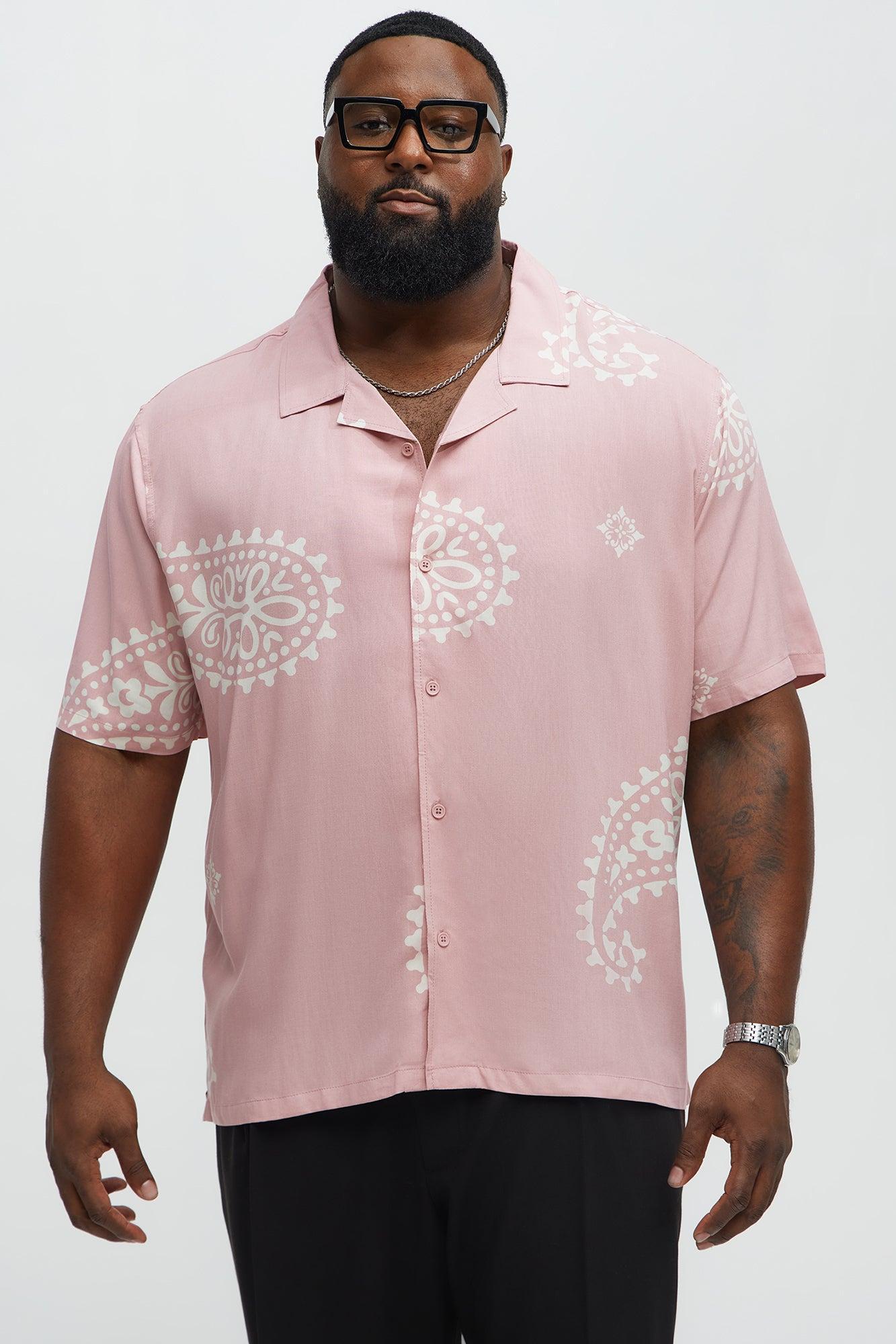 Paisley Rayon Shirt - Pink Product Image