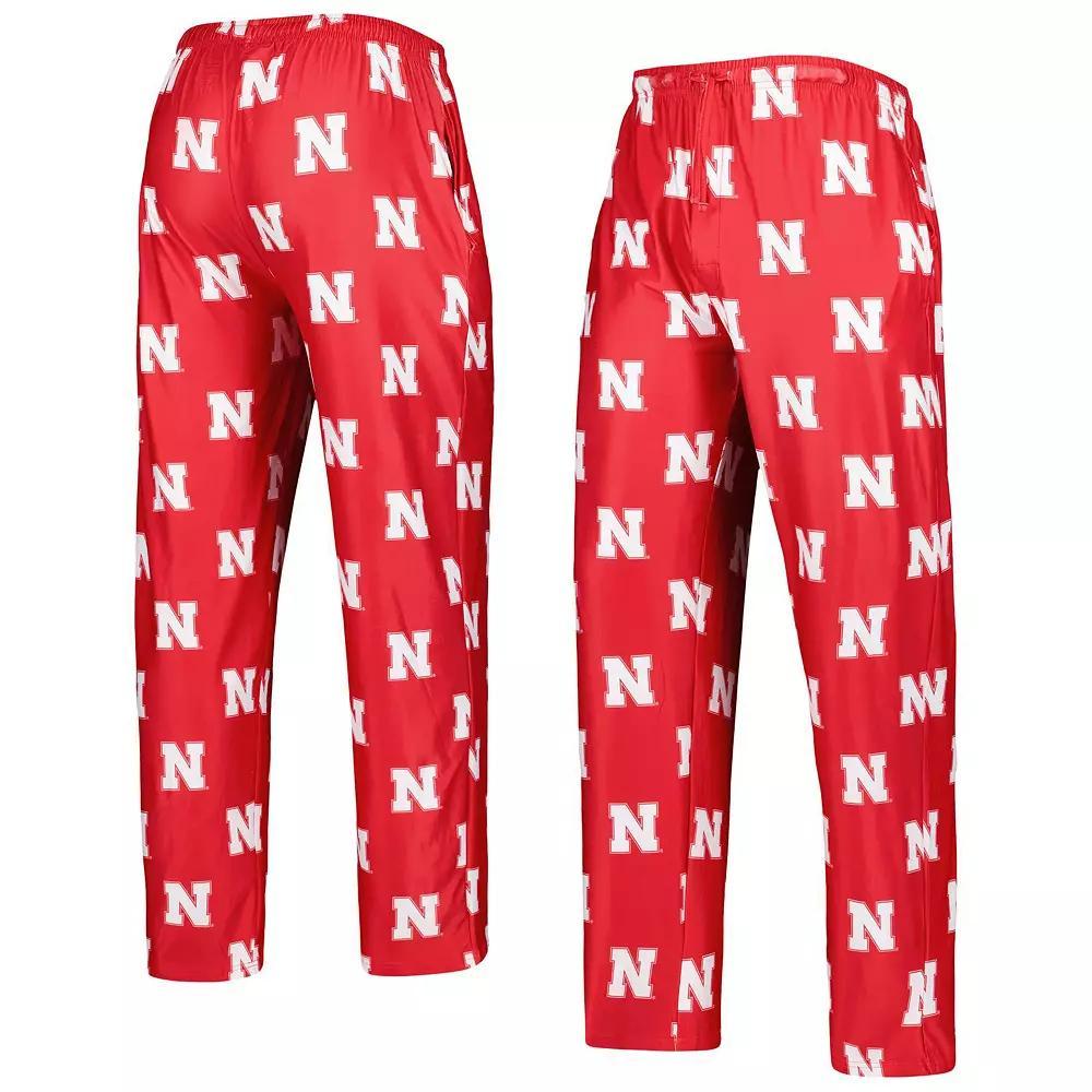 Men's Concepts Sport Scarlet Nebraska Huskers Logo Flagship Allover Print Pants, Size: Medium, Red Product Image
