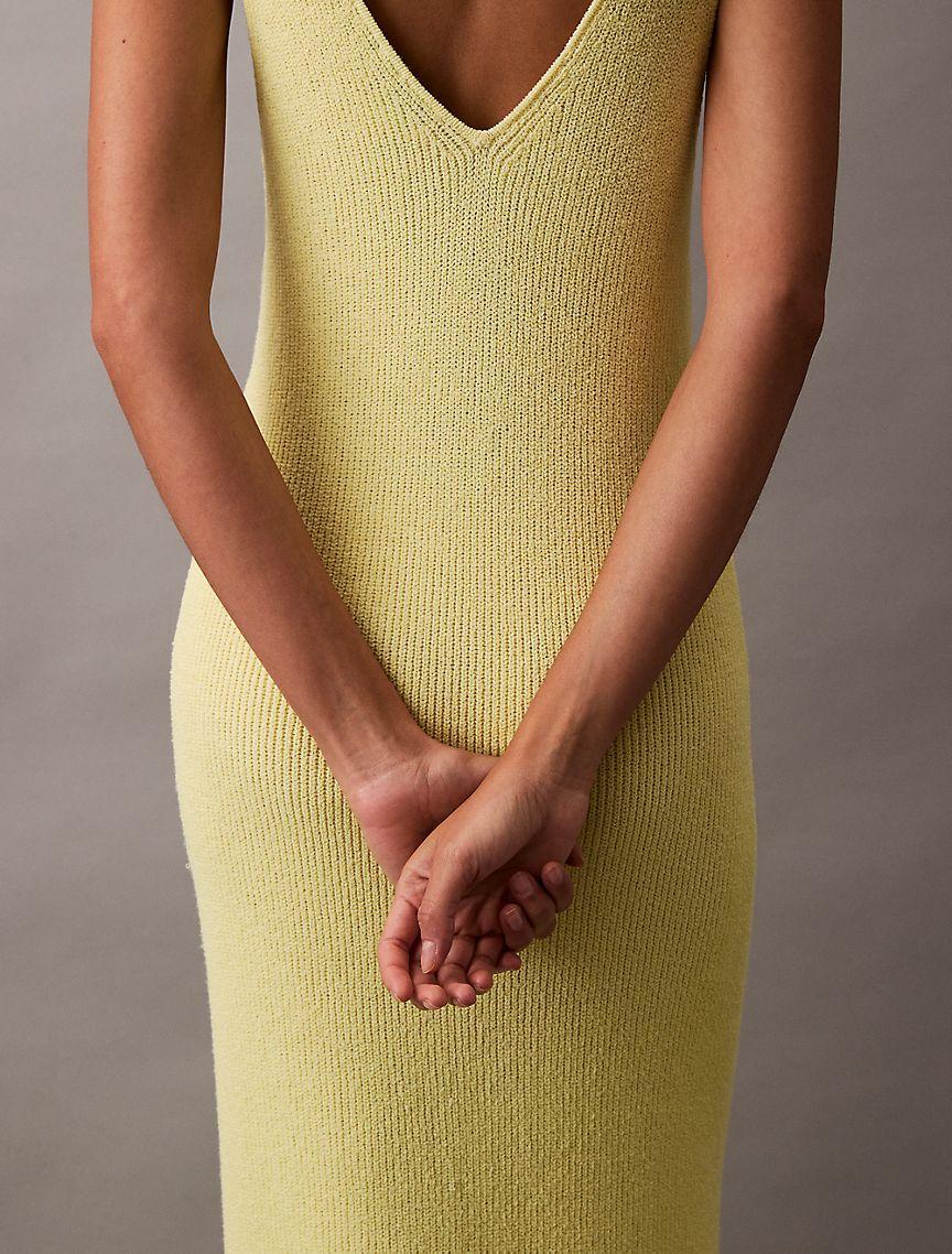 Boucle Ribbed Sleeveless Midi Dress Product Image